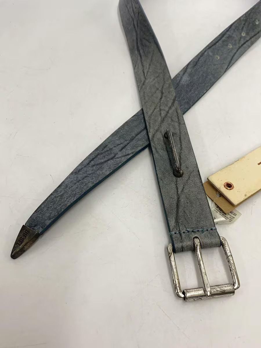 Diesel Diesel Barasco Leather Denim Belt Blue Size ONE SIZE - 2 Thumbnail