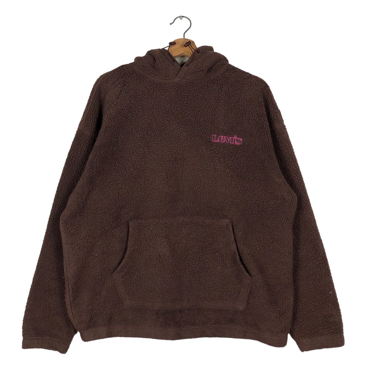 Japanese Brand 🔥Vintage Levi’s Fleece Hoodie Pull Over Big Logo Jacket Size US M / EU 48-50 / 2 - 11 Thumbnail