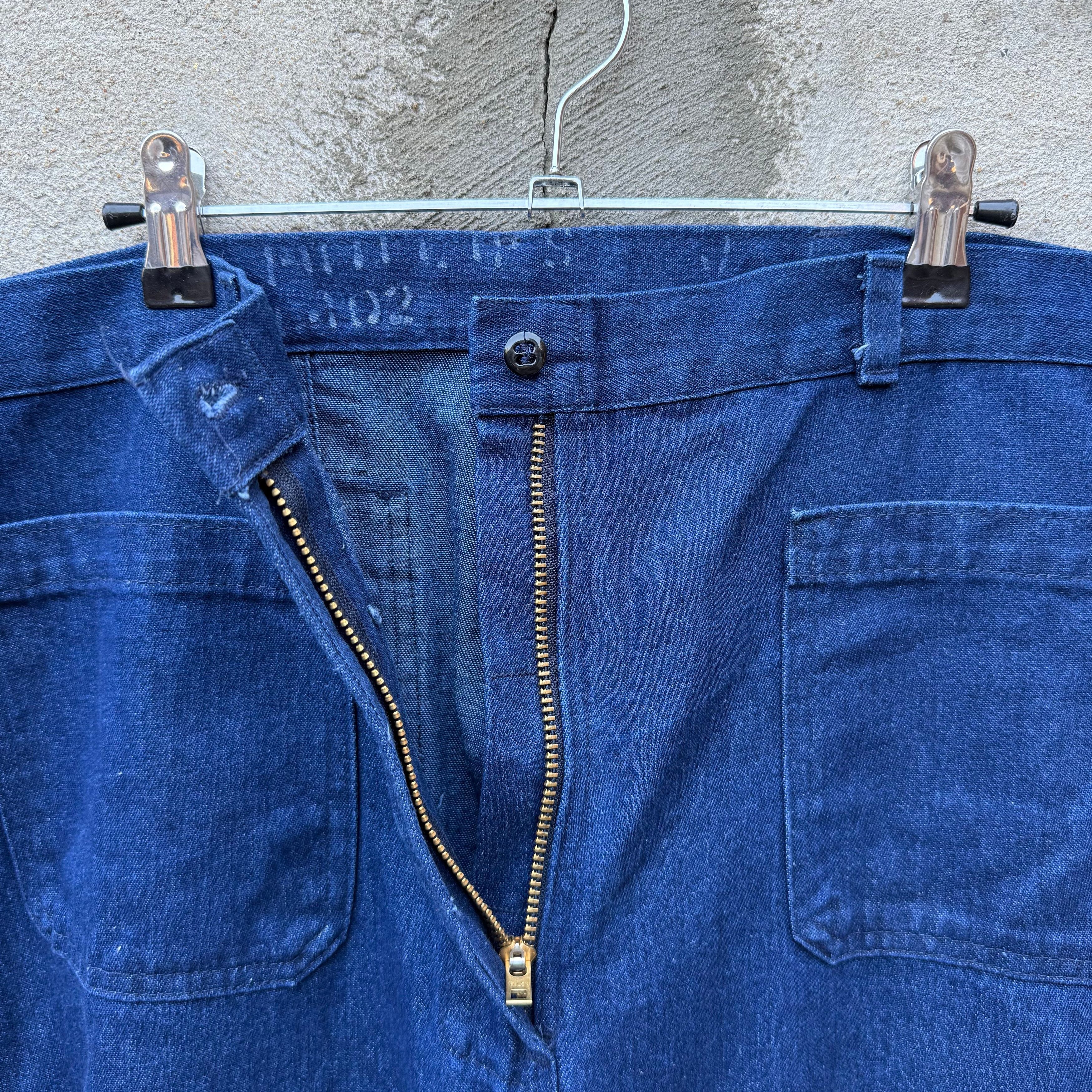 Other 90's US Military Women's Denim Dungaree Pants Size 36" / US 14 / IT 50 - 5 Thumbnail