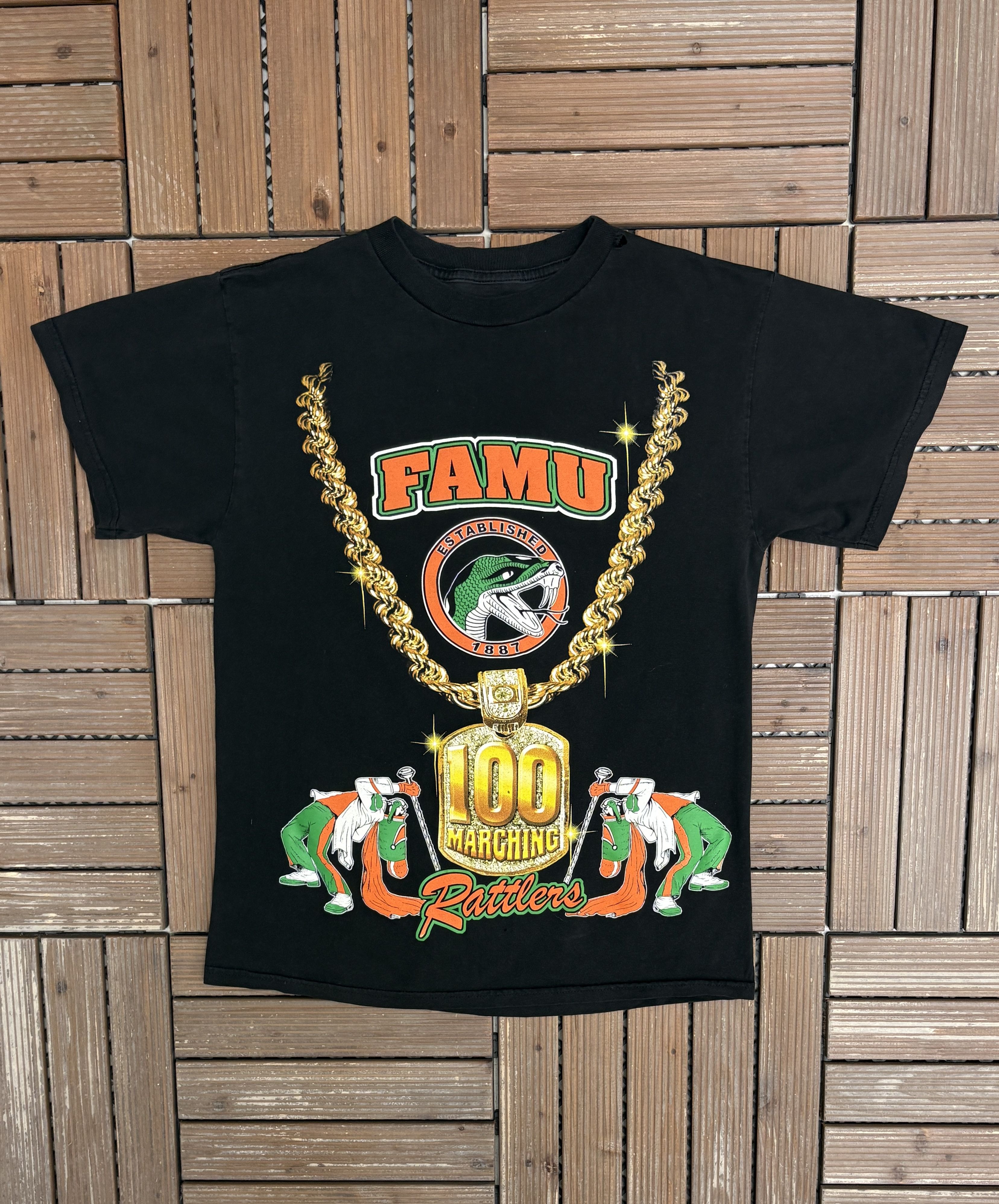 Vintage Florida A&M Rattlers 100 Marching Vintage Black T-Shirt Tee Size US M / EU 48-50 / 2 - 1 Thumbnail