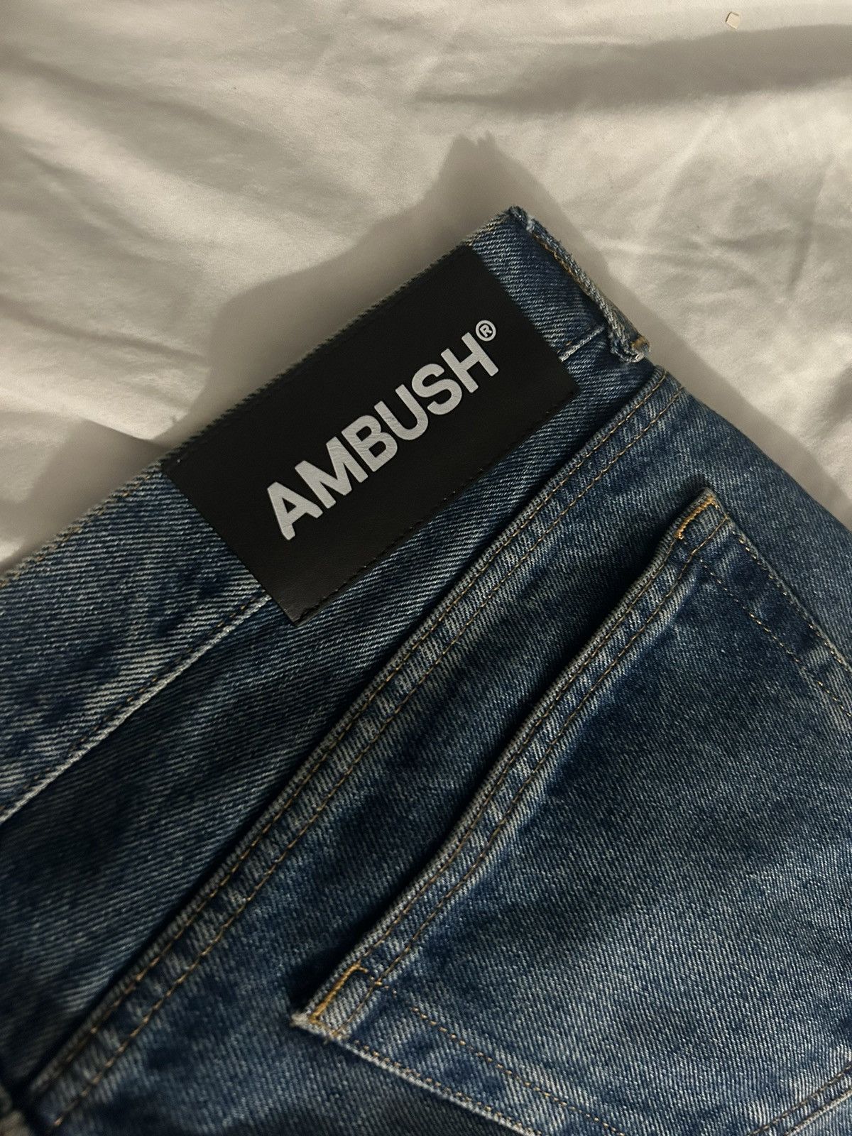 Ambush Design Ambush Logo Patch Straight Leg Jeans Size US 33 - 3 Thumbnail