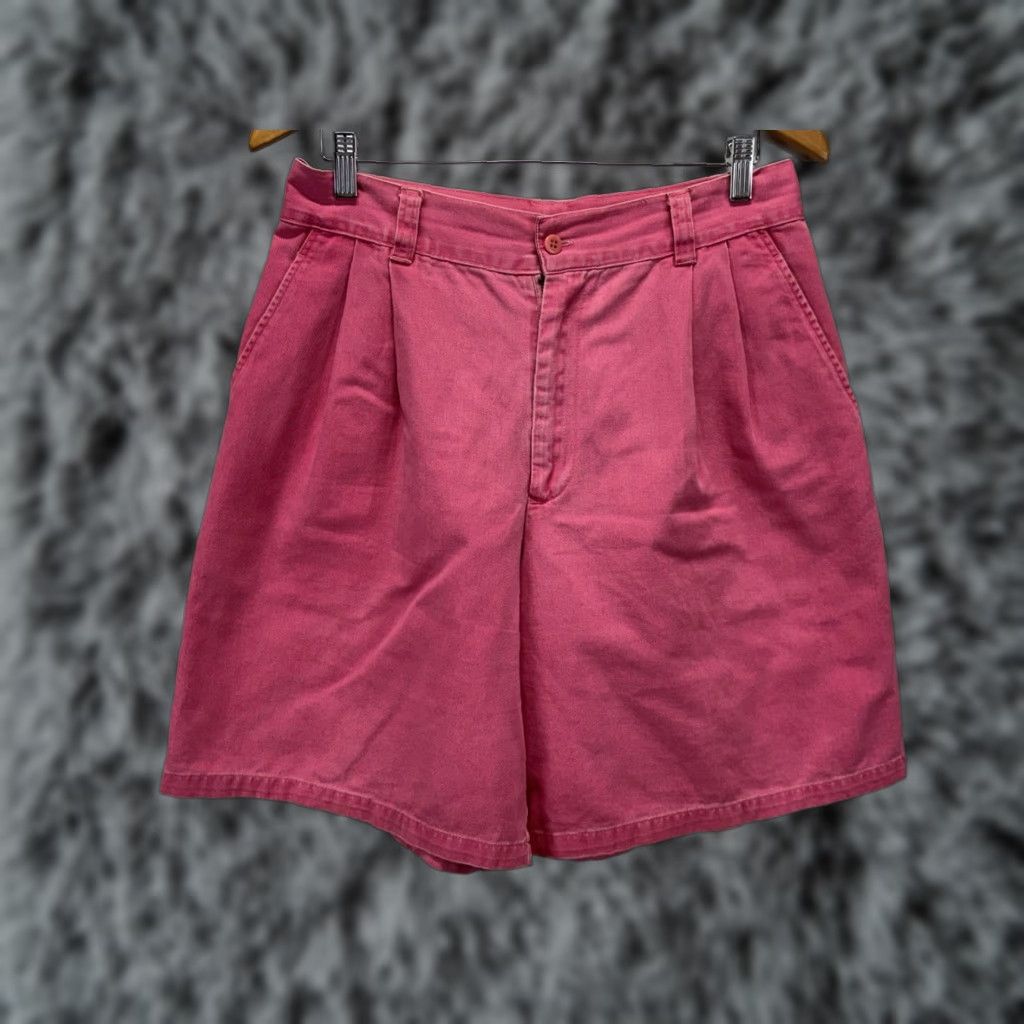 Ralph Lauren VINTAGE Ralph Lauren Country Women's High Waist Pink Shorts Size 12 28" Waist Wide Leg 90s Preppy Size 34" / US 12 / IT 48 - 1 Thumbnail