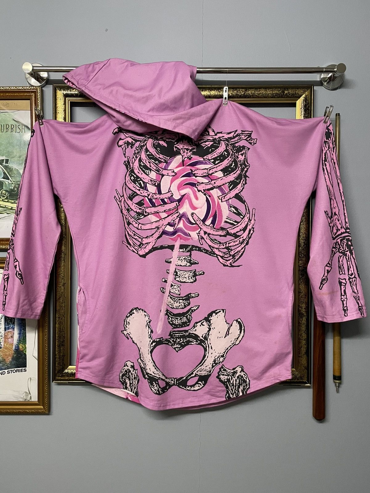 Japanese Brand Vintage Japan Designer Acdc Rag Skeleton Lolipop Hoodie Size US L / EU 52-54 / 3 - 1 Thumbnail