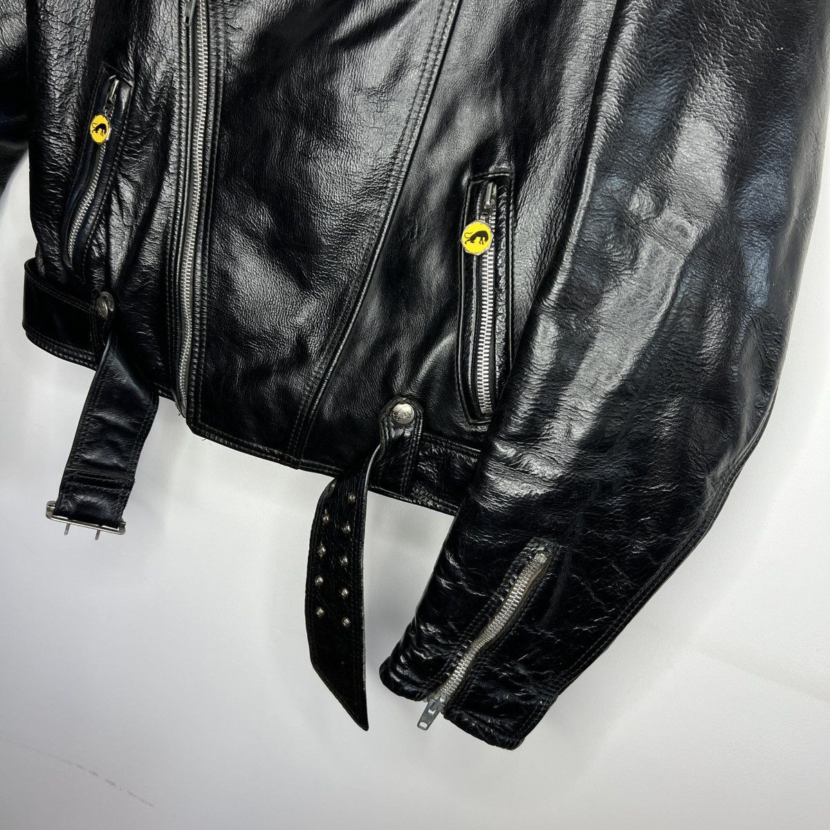 Designer 90s Real Leather Vintage Ramones Punk Biker Goth y2k Jacket Size US M / EU 48-50 / 2 - 7 Thumbnail