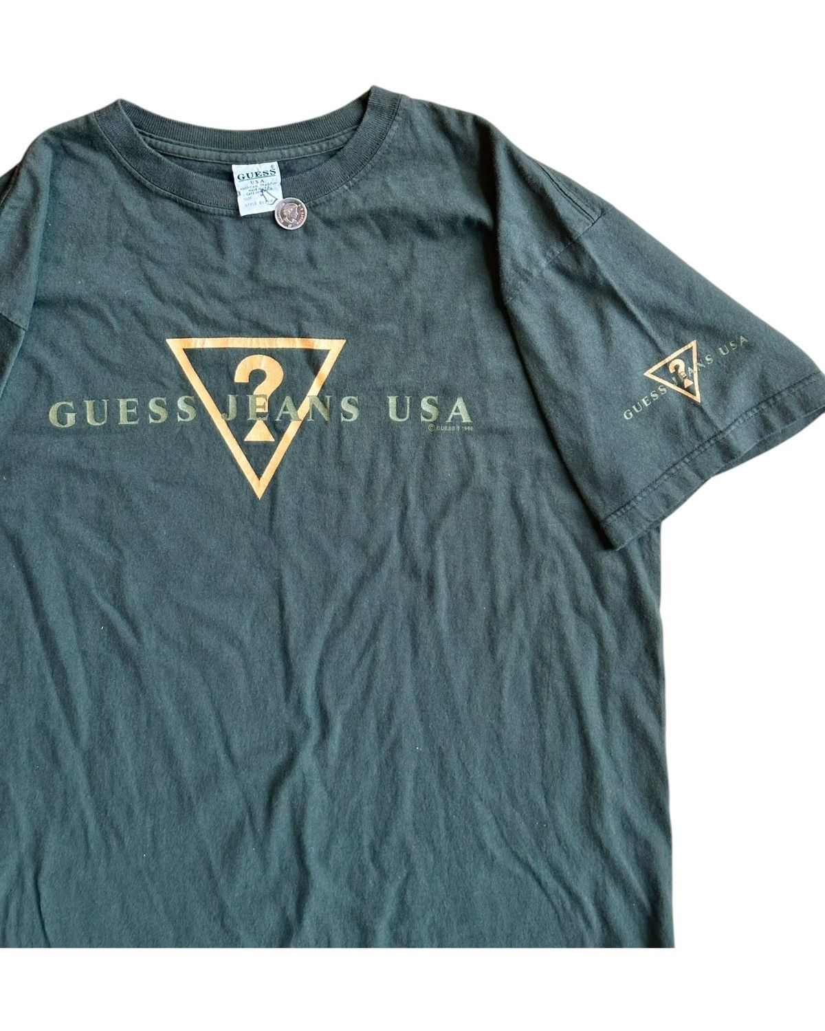 Guess × Vintage 1996 GUESS Jeans USA Tee Size US M / EU 48-50 / 2 - 3 Thumbnail