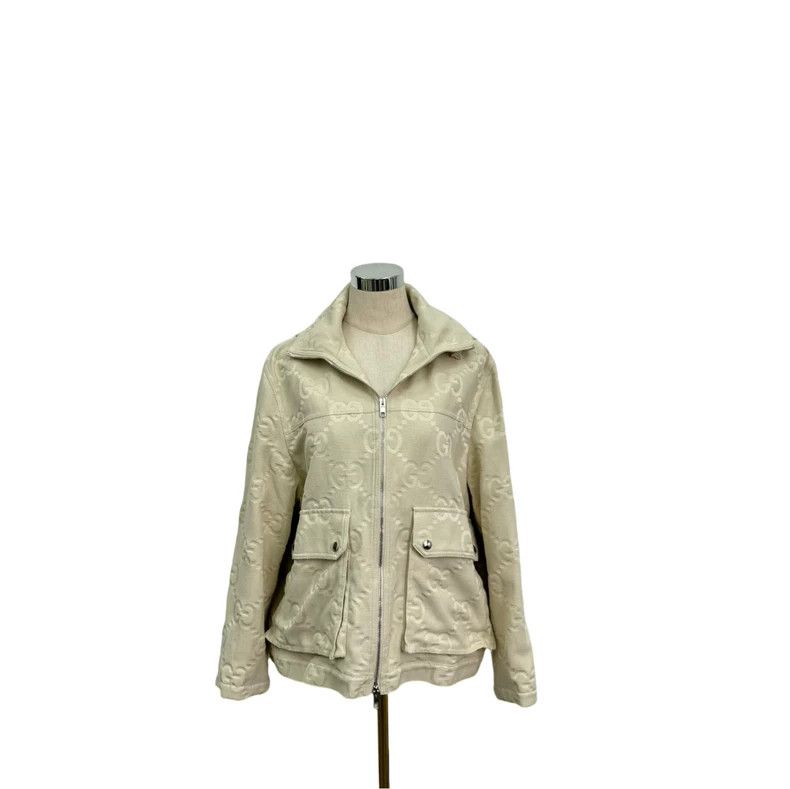 Gucci Gucci Beige embossed double G jacket 2502-Nextarrow Size US XXS / EU 40 - 6 Thumbnail