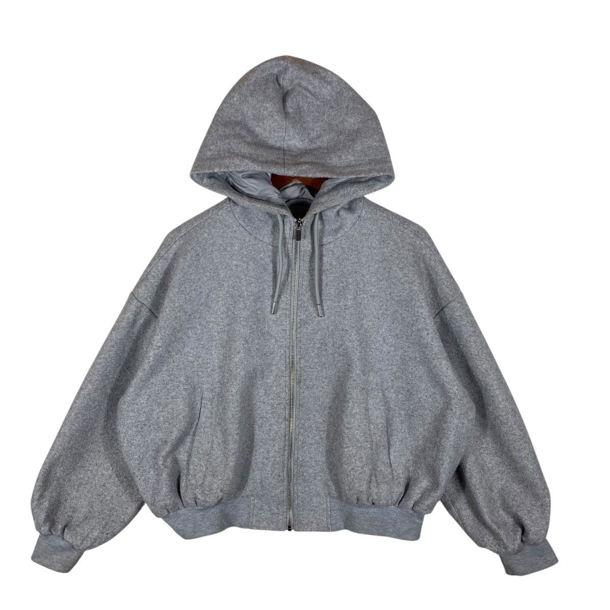 Zara Zara Hoodie Wool Zipper Jacket XS Size (Fit XL) Grey Colour Size XS / US 0-2 / IT 36-38 - 3 Thumbnail
