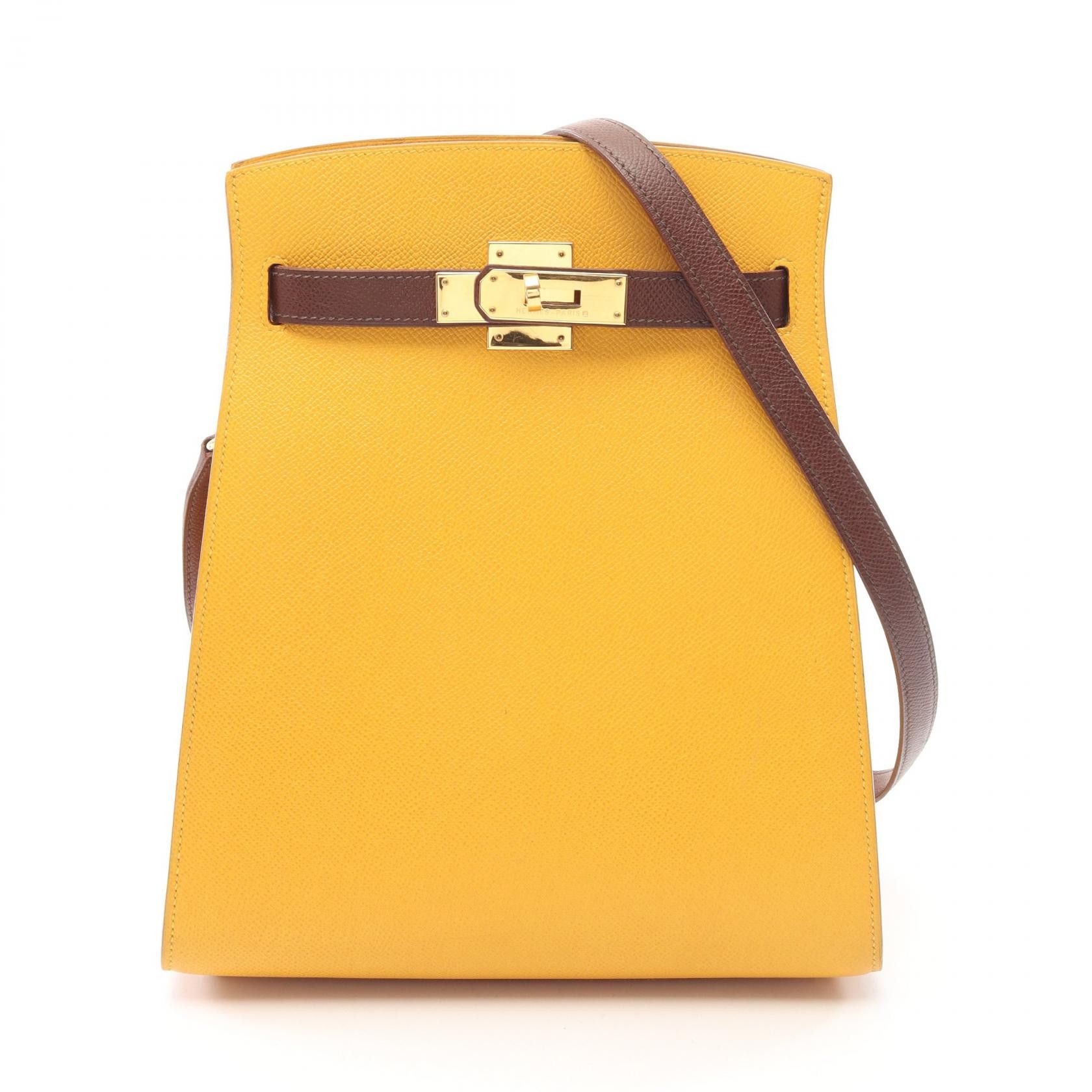 Hermes Hermes Hermes Kelly Sport MM Calfskin Shoulder Bag Leather Shoulder Bag Stamp Y (1995) DUTY FREE for USA Size ONE SIZE - 1 Thumbnail