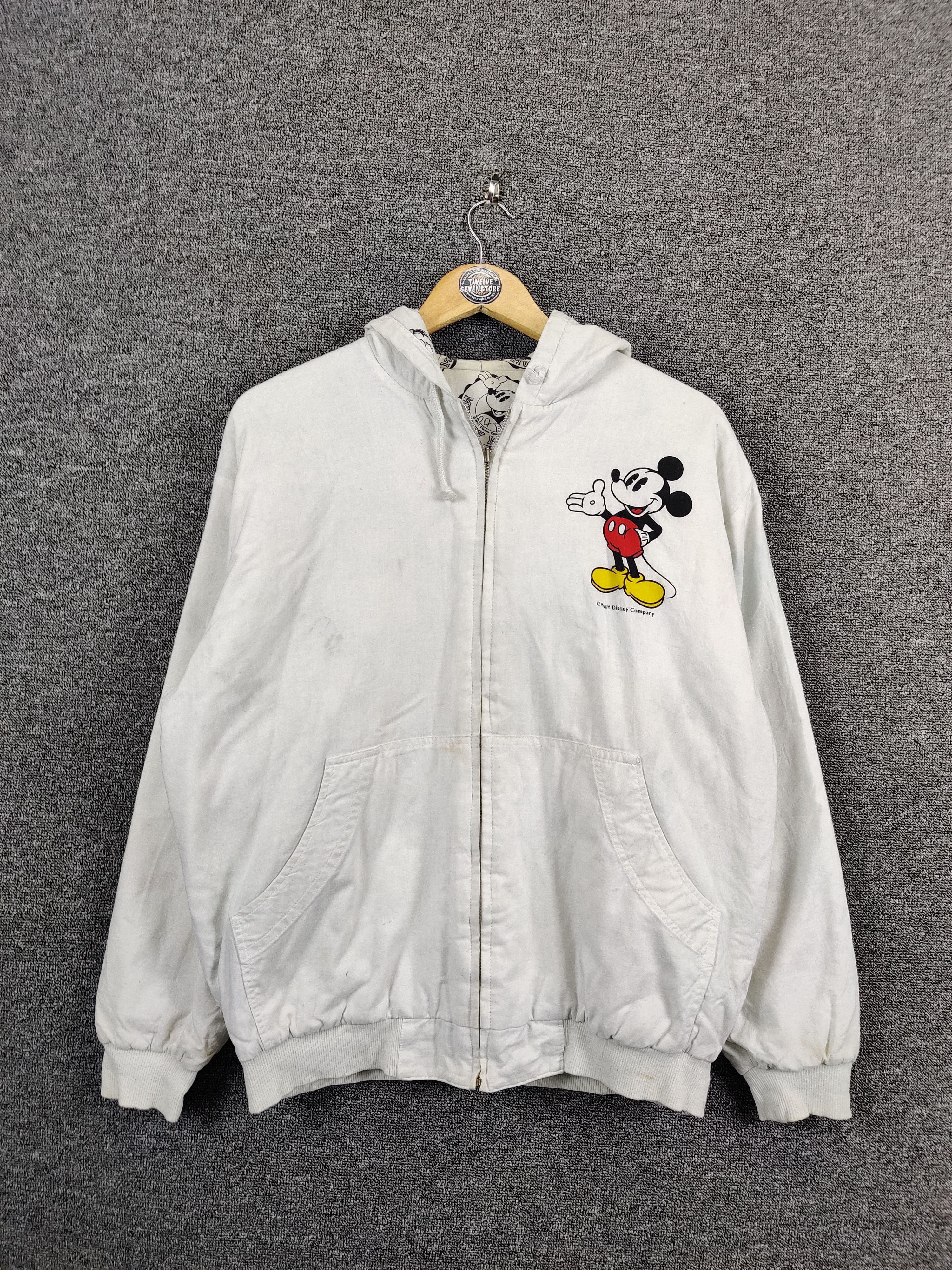 Disney Vintage 90s Tokyo Disneyland Mickey Mouse Bomber Jacket Size US L / EU 52-54 / 3 - 3 Thumbnail