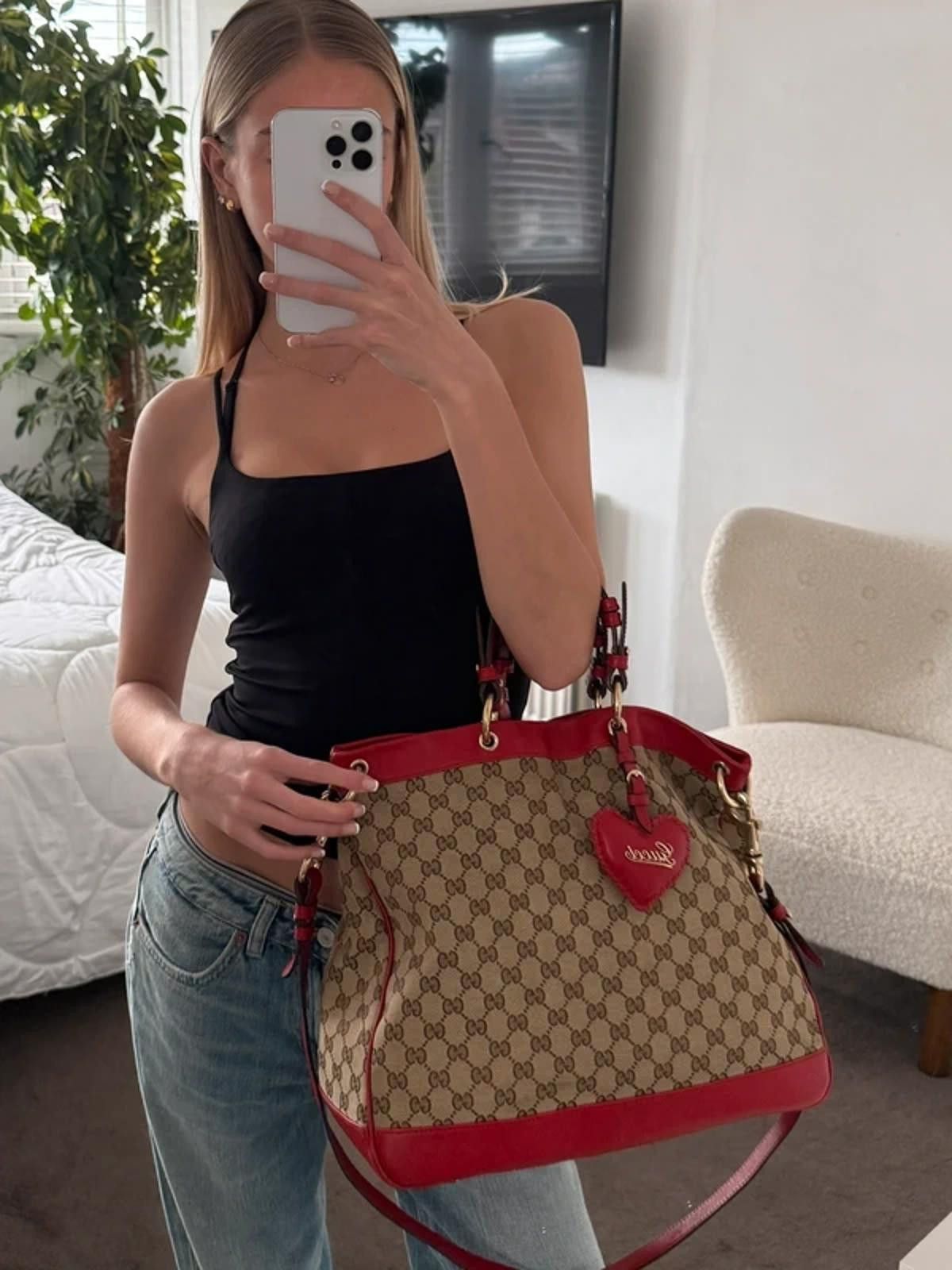 Gucci Gucci GG canvas Valentine top handle bag Size ONE SIZE - 3 Thumbnail