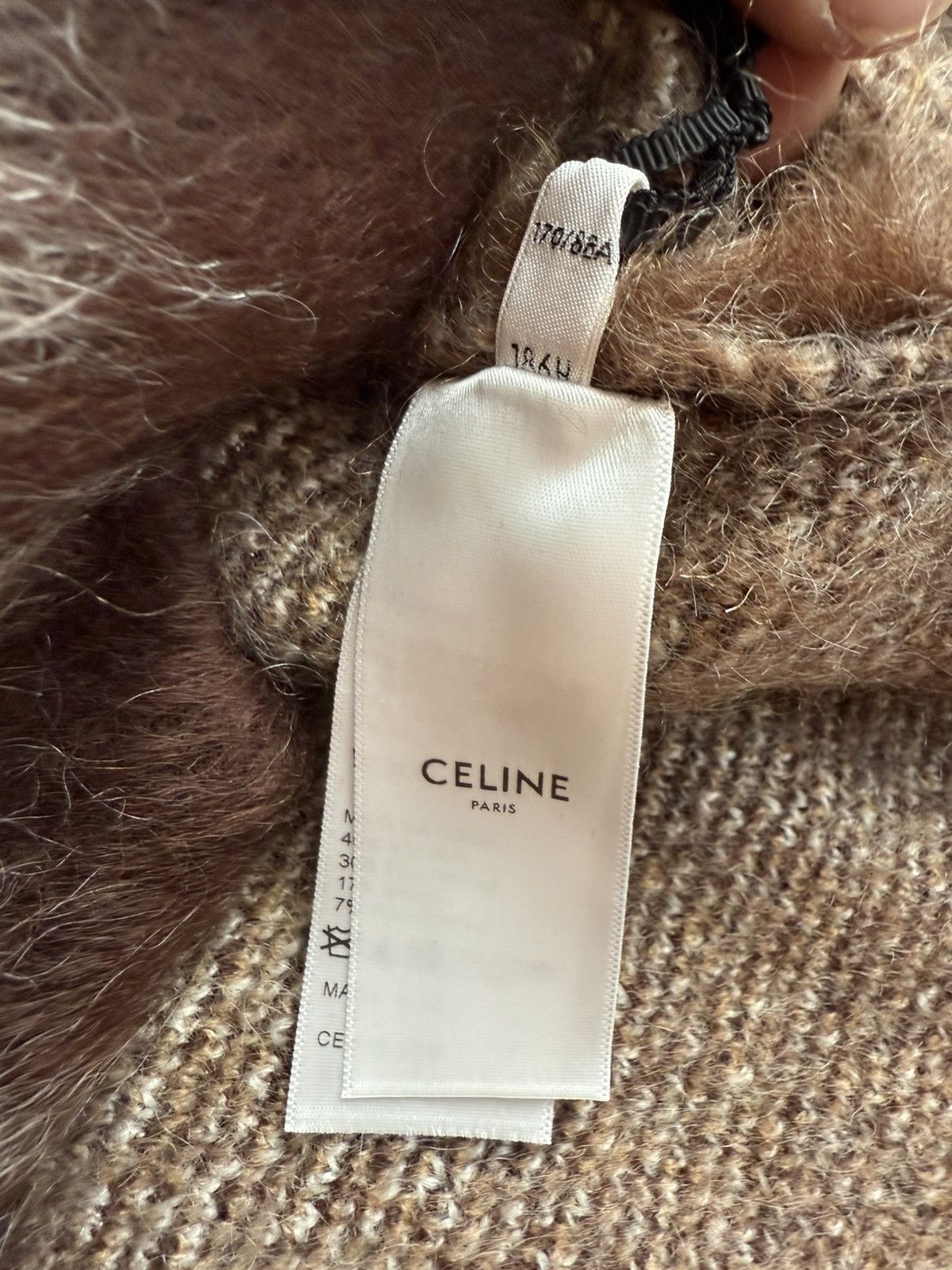 Celine $1.4k FW22 Celine argyle mohair blend fuzzy sweater M Hedi Size US M / EU 48-50 / 2 - 23 Thumbnail
