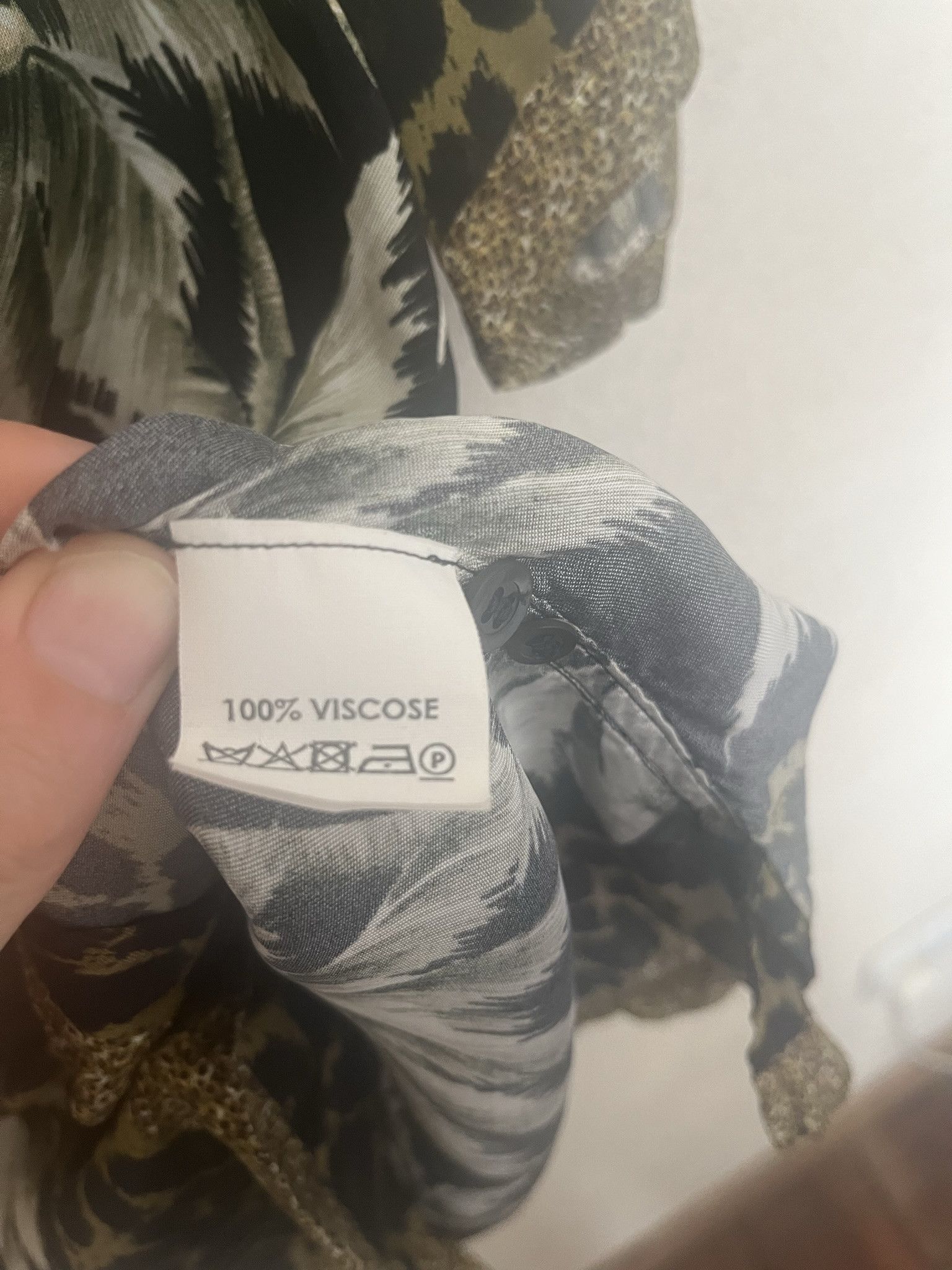 Dries Van Noten Dries Van Noten Carlton-Bis Palm Leopard Print Shirt, 46 Size US S / EU 44-46 / 1 - 4 Thumbnail
