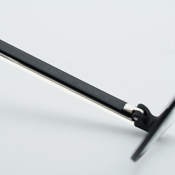 Saint Laurent Paris Saint Laurent SL848/J 001 Eyeglasses Shiny Black 49mm Round Size ONE SIZE - 7 Thumbnail