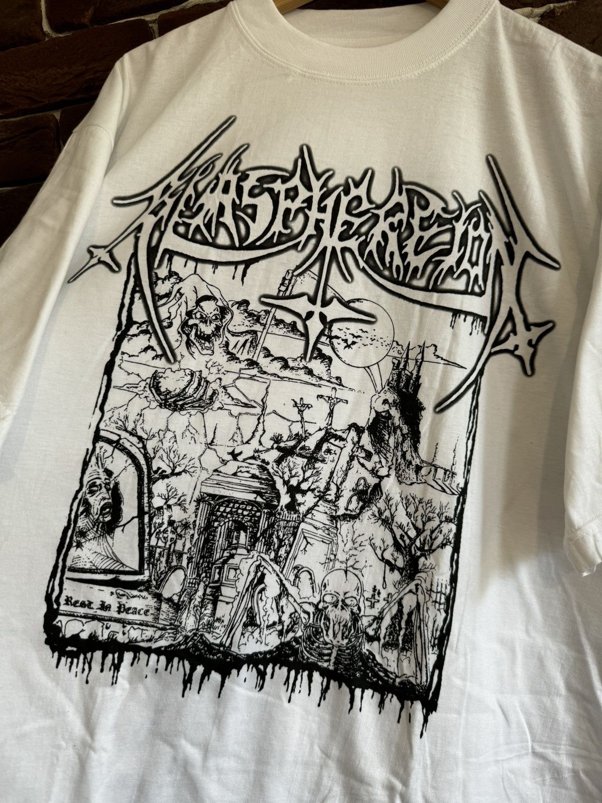 Band Tees Rare Vintage 90s Blasphereion Death Metal Band Tee Tour XXL Size US XXL / EU 58 / 5 - 4 Thumbnail