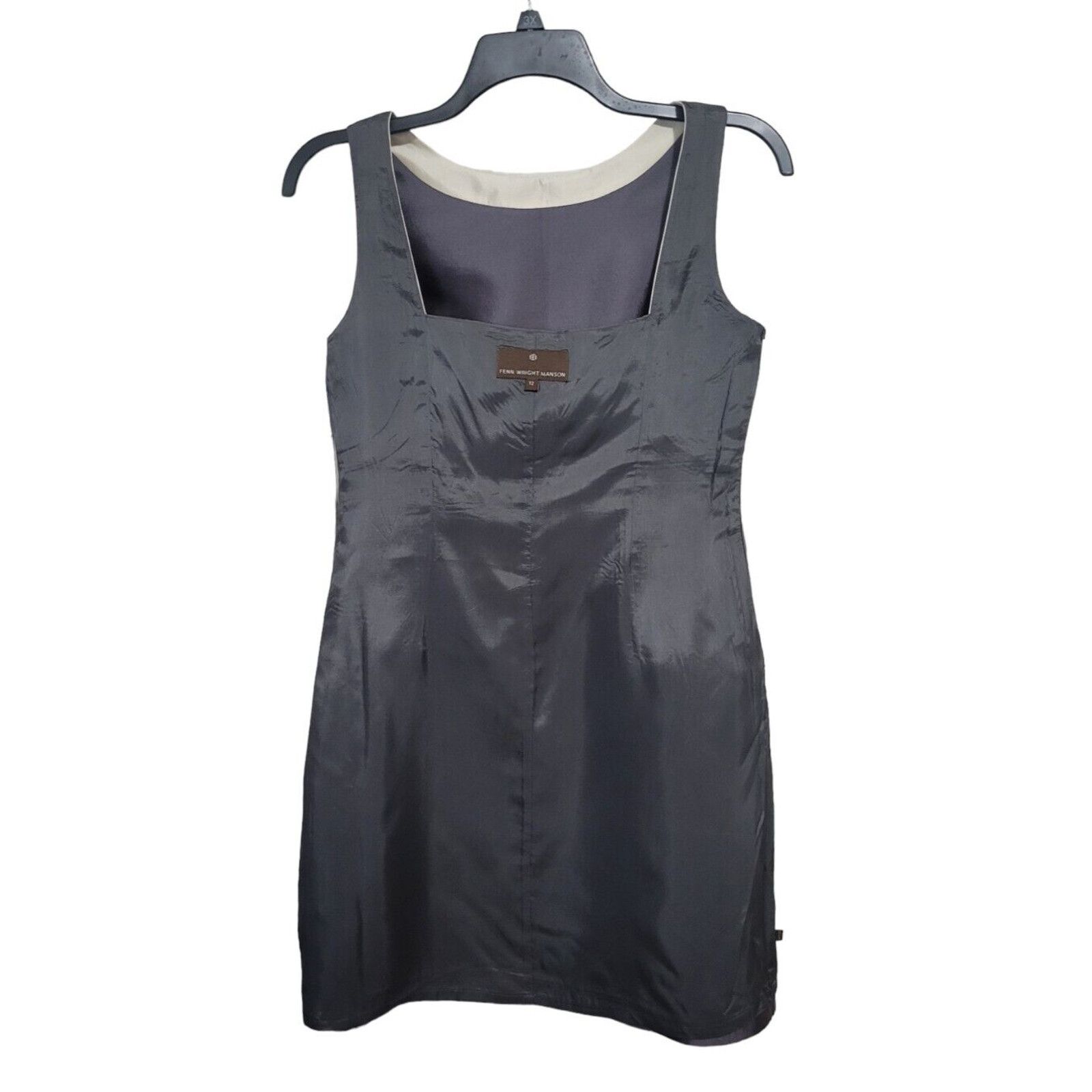 Other FENN WRIGHT MANSON Women Silk Cotton Dress Gray Size 12 Size XL / US 12-14 / IT 48-50 - 4 Thumbnail