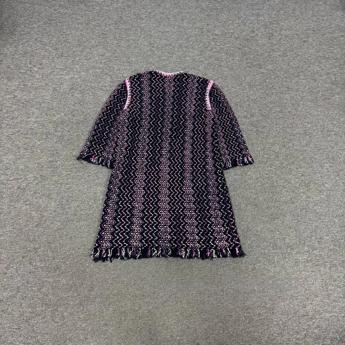 Chanel Chanel Wavy pattern woolen fabric Medium-length straight-c Size S / US 4 / IT 40 - 2 Thumbnail