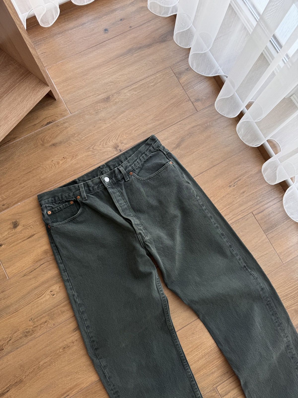 Vintage Vintage Levi's Made in USA Emerald Green Heavyweight Jeans Size US 38 / EU 54 - 4 Thumbnail