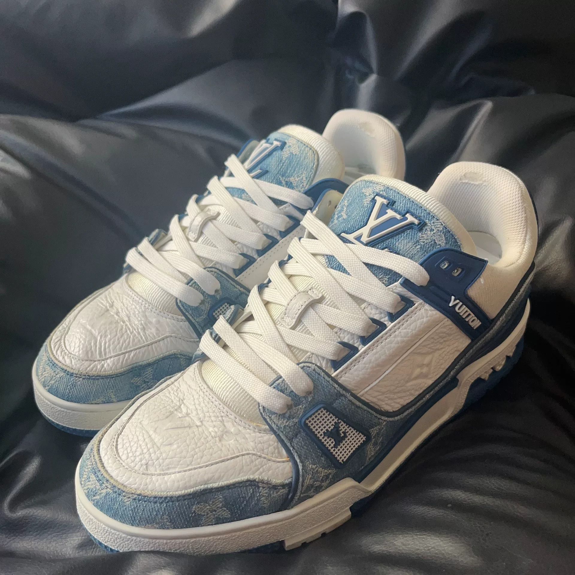 Louis Vuitton Louis Vuitton Training Denim Blue Lowtop Sneakers 7 Men Size US 7 / EU 40 - 1 Thumbnail