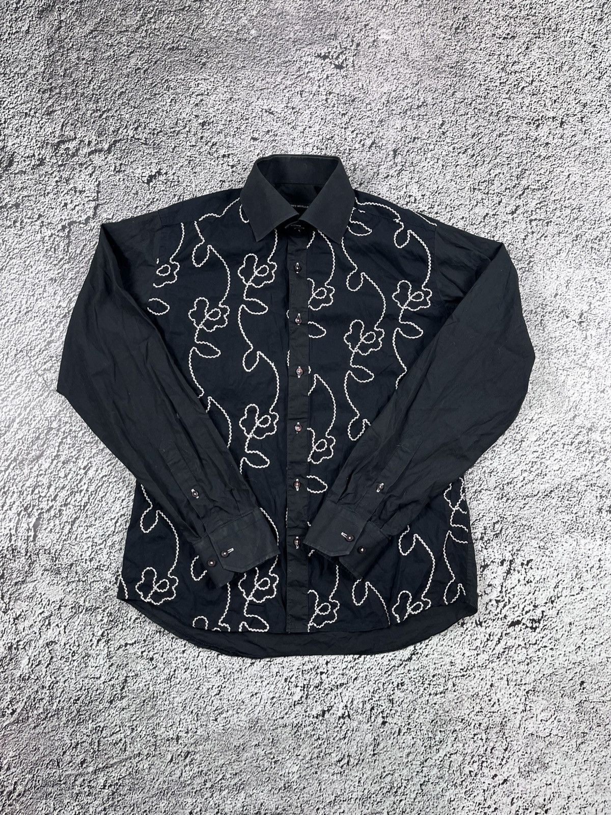 Vintage Vintage Y2K floral embroidered shirt western luxury size M Size US M / EU 48-50 / 2 - 2 Thumbnail