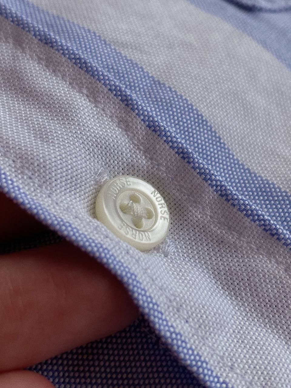 Norse Projects Norse Projects Theo Oxford SS Shirt Blue Stripe Size US L / EU 52-54 / 3 - 6 Thumbnail