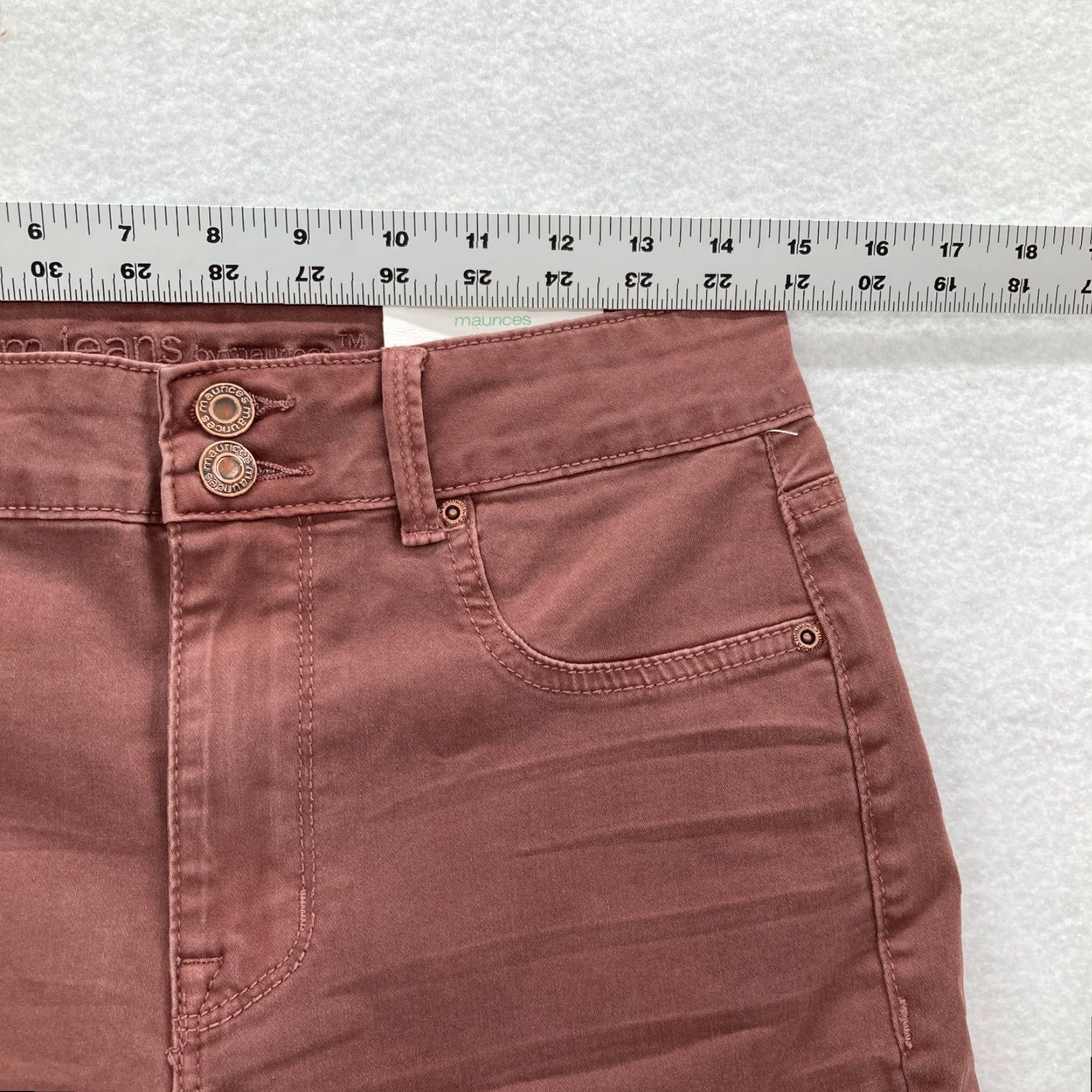 Vintage Maurices M Jeans Jeggings Women's Medium Red Stretch Denim High Rise Preppy NWT Jeans Size 32" / US 10 / IT 46 - 6 Thumbnail