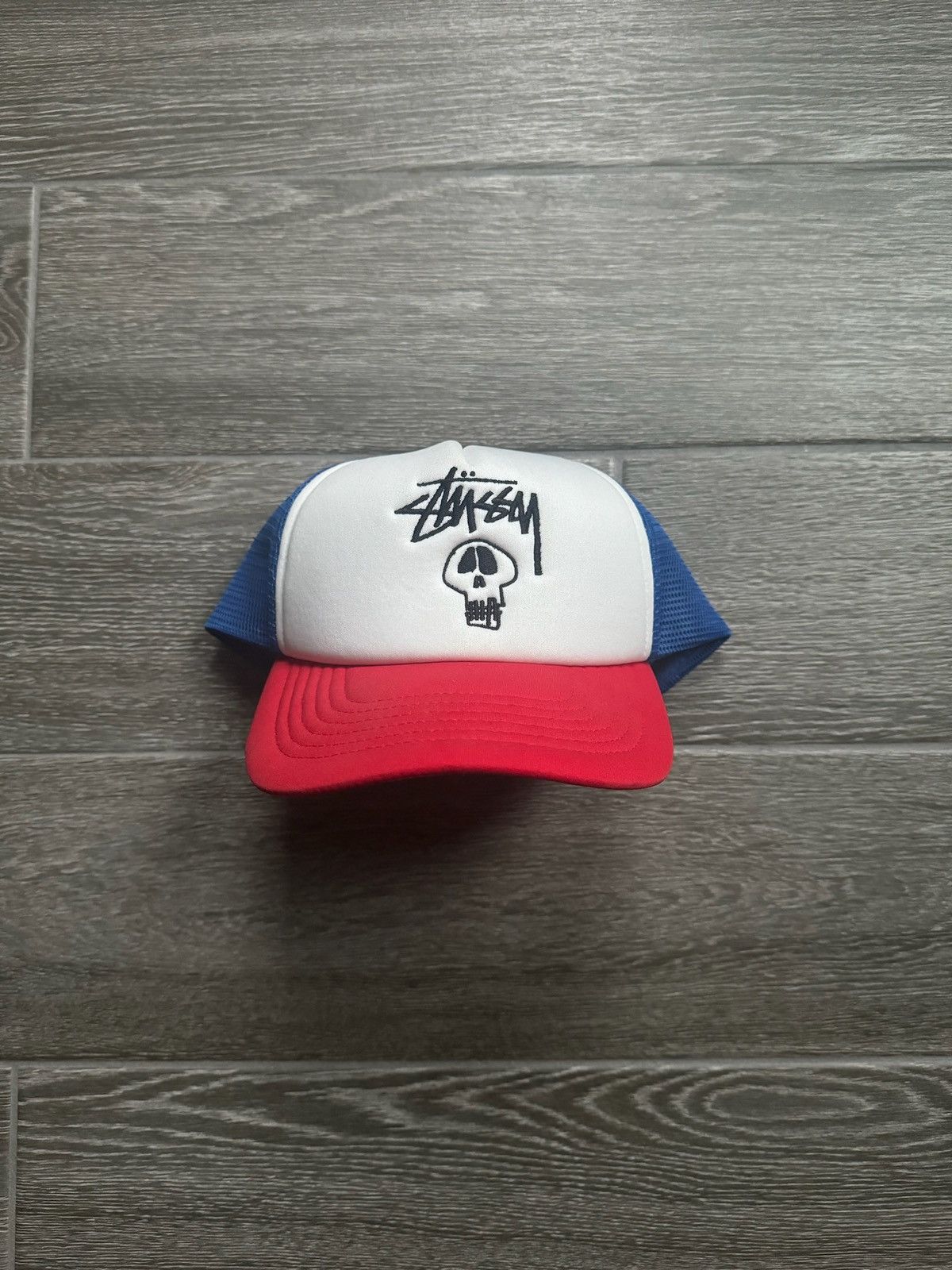 Stussy Japan stussy skull trucker hat | Grailed