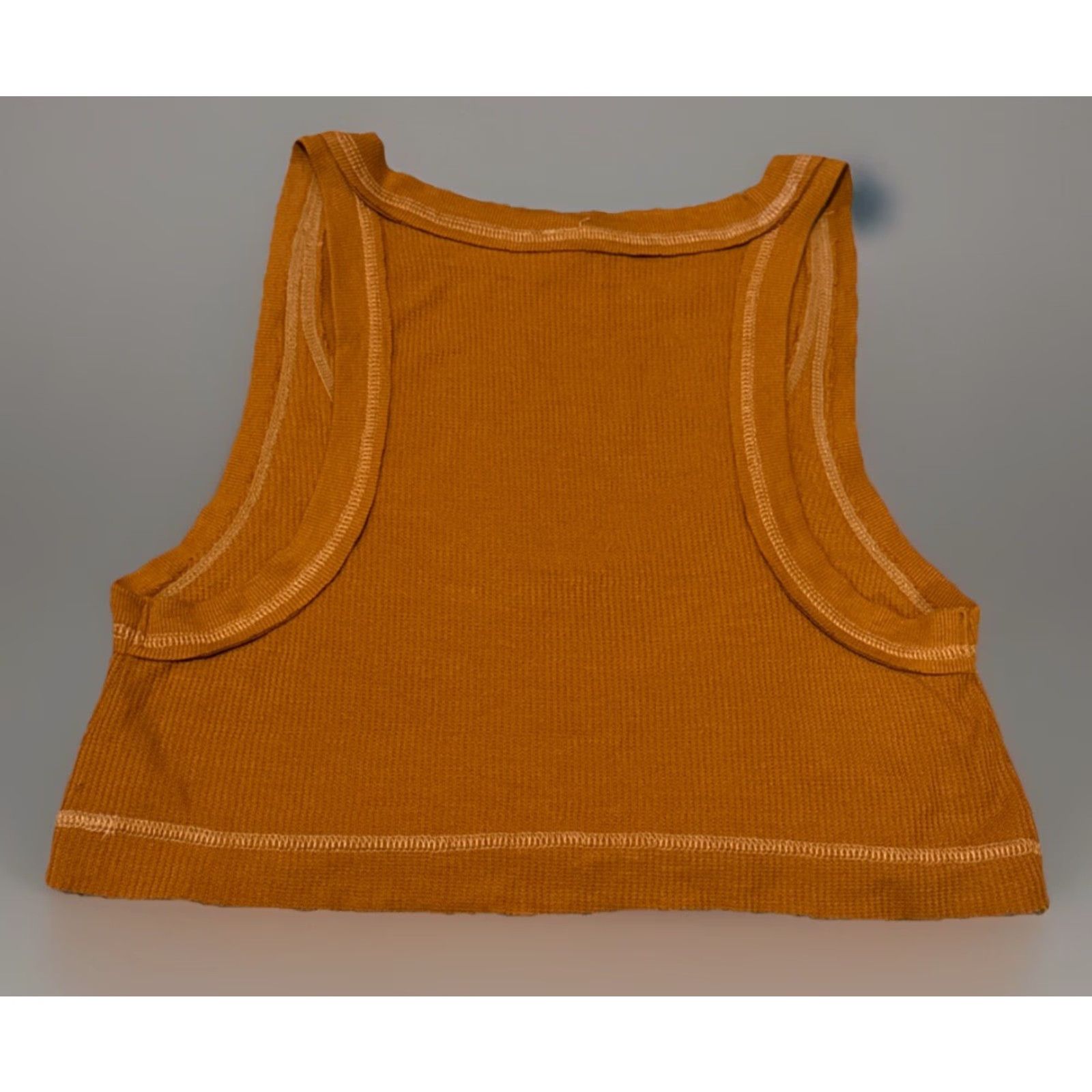 Urban Outfitters Urban Outfitters Out From Under Orange Rust Ribbed Crop Tank Top Size Small Size S / US 4 / IT 40 - 2 Thumbnail