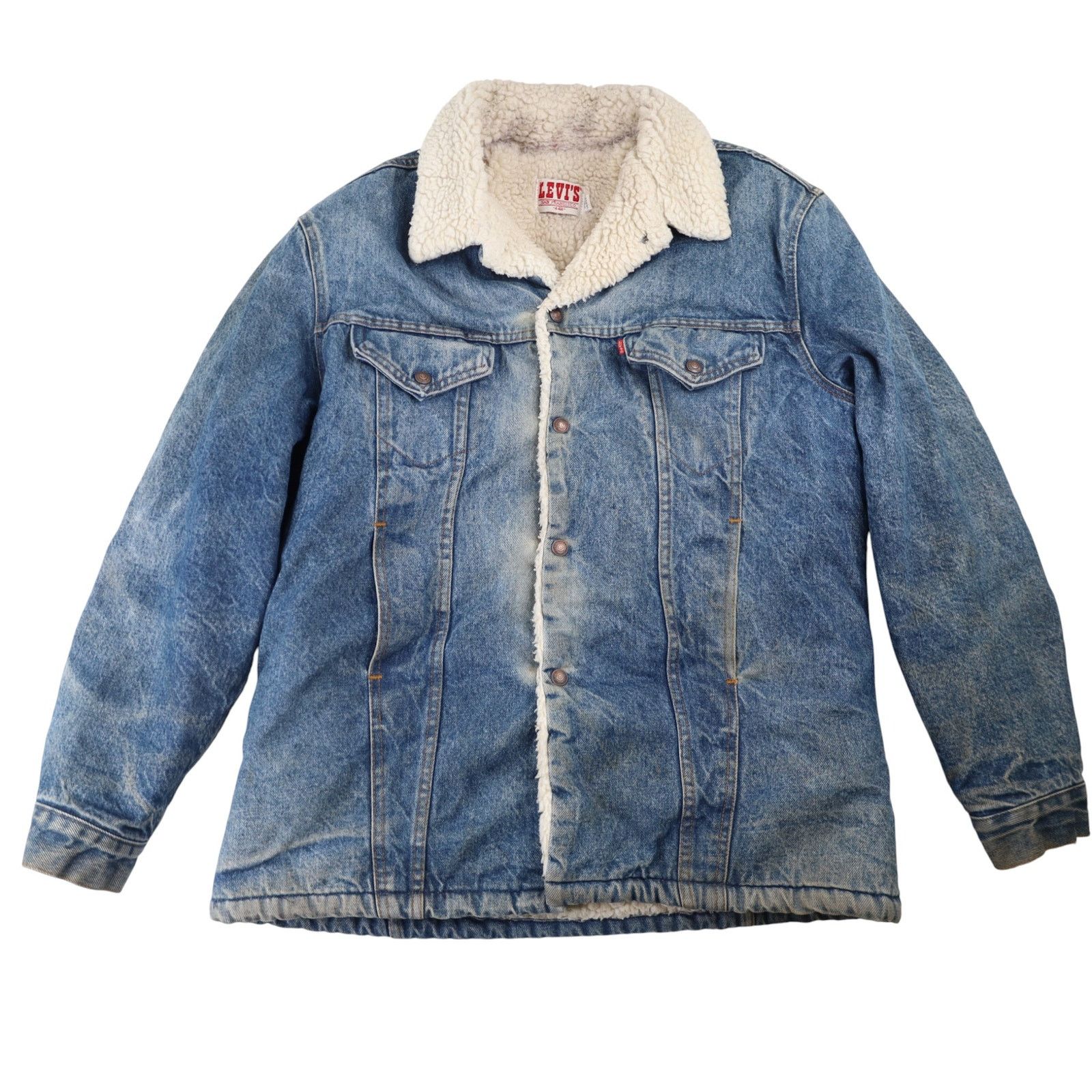 Levi's × Vintage Vintage Levis Denim Sherpa Jacket Size US L / EU 52-54 / 3 - 1 Thumbnail