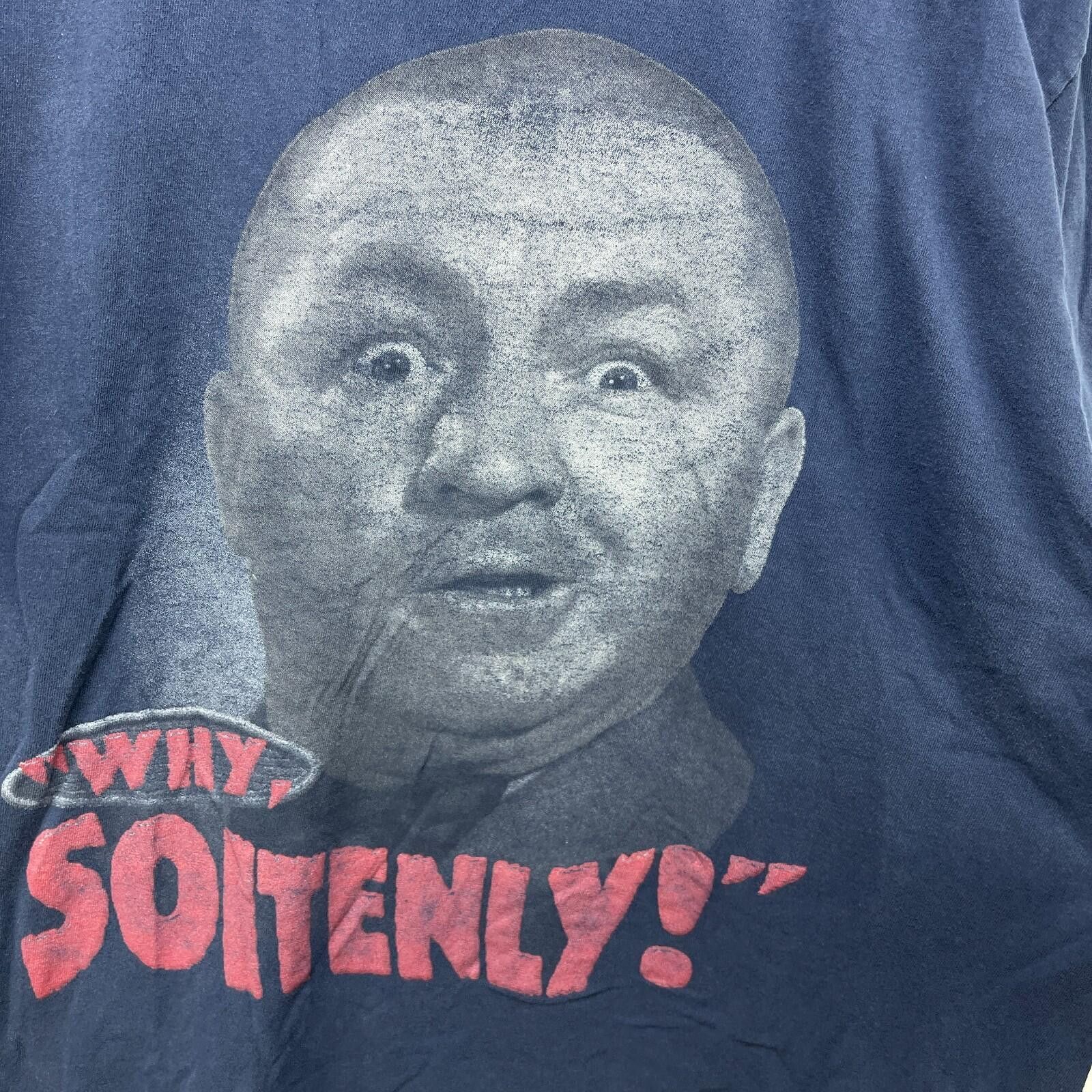 Vintage Vintage Curly Three Stooges T-Shirt Why Soitenly Medium Size US XL / EU 56 / 4 - 3 Thumbnail