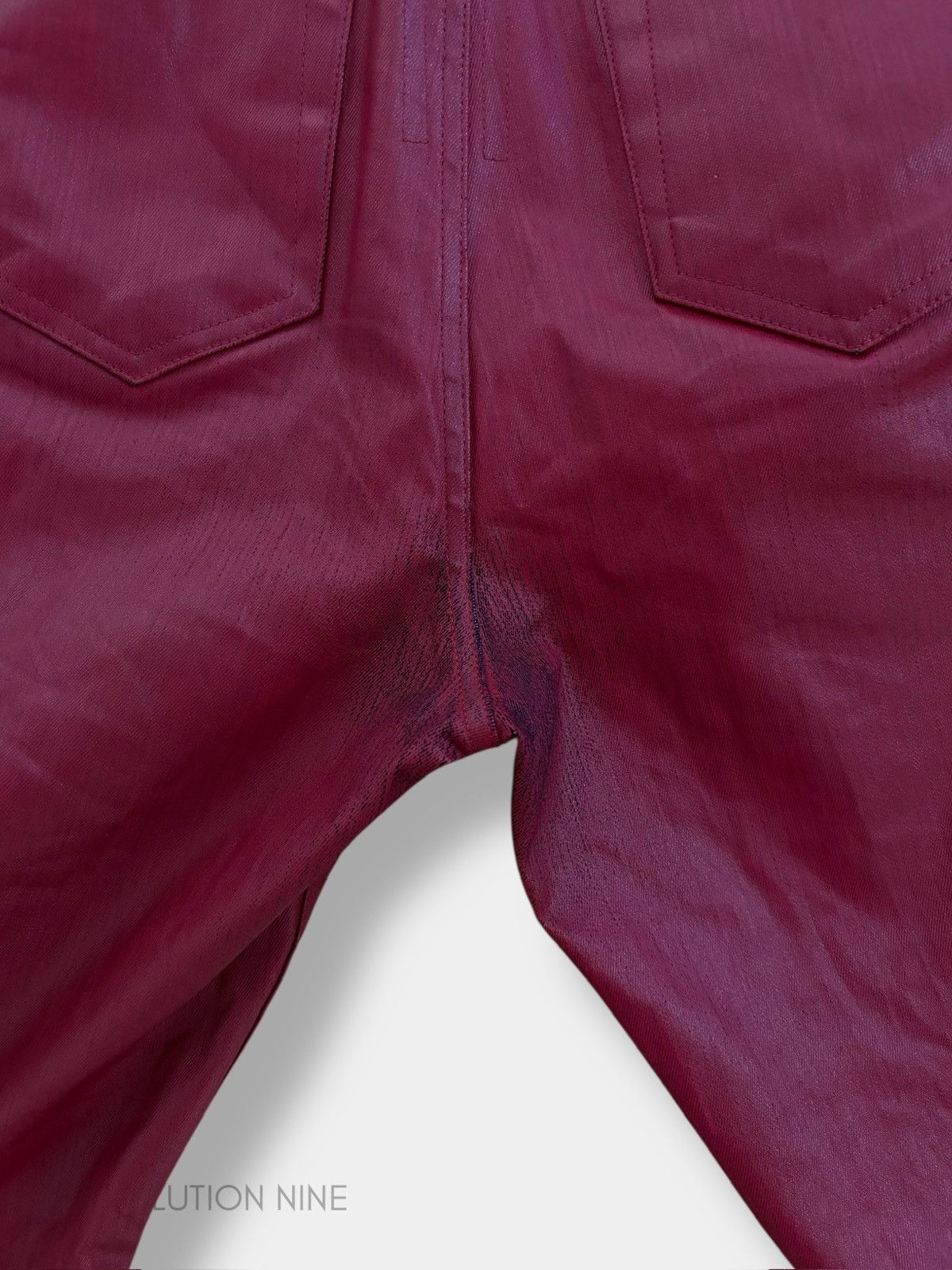 Rick Owens Rick Owens SS24 coated cardinal red bolan bootcut denim Size US 27 - 5 Thumbnail