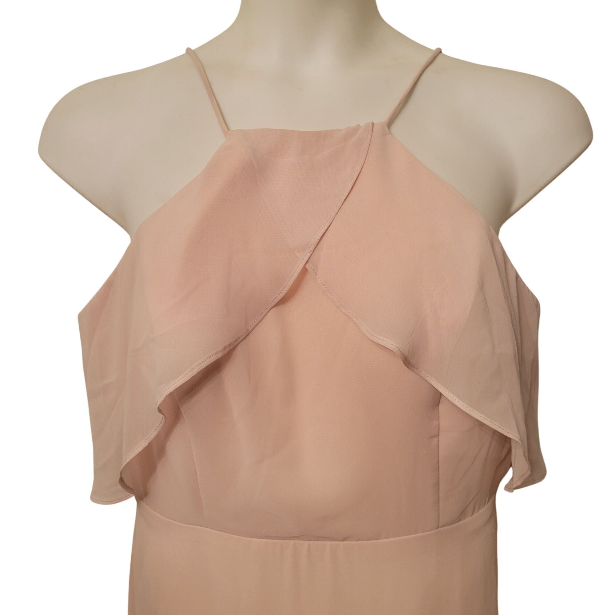 Other NEW Birdy Grey Jules Champagne Maxi Dress XL Ruffled Halter Size XL / US 12-14 / IT 48-50 - 2 Thumbnail