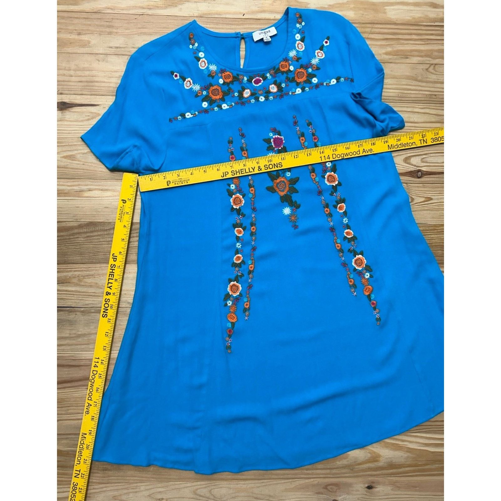 Other UMGEE BRIGHT TURQUOISE BLUE SHORT SLEEVE DRESS SM. Size S / US 4 / IT 40 - 8 Thumbnail