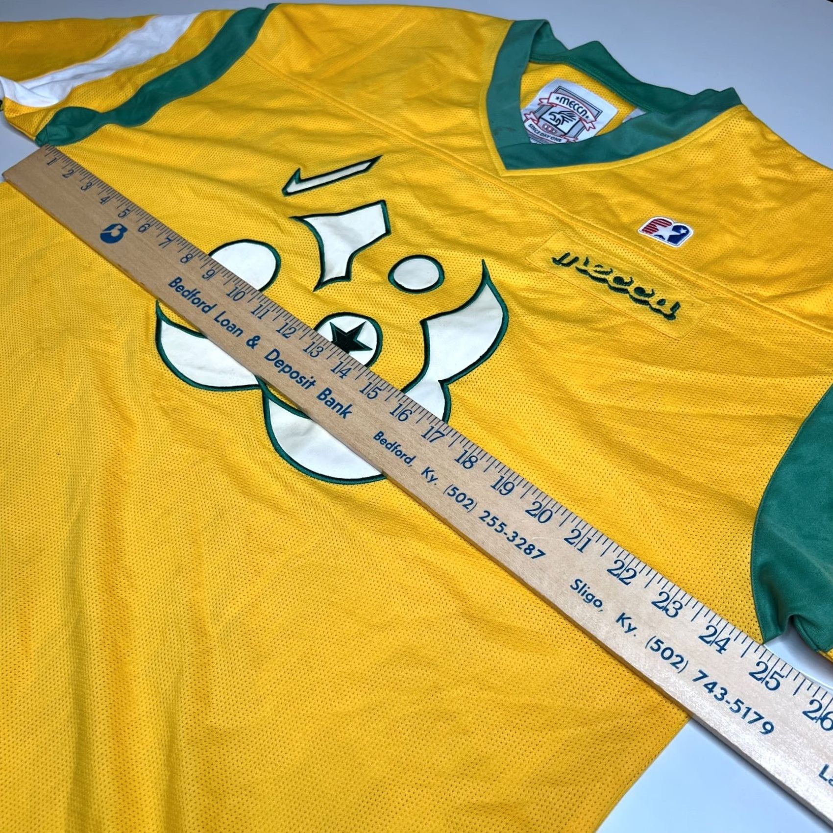 Vintage VINTAGE Mecca USA Portland Top Tonka 1968 Jersey XL Yellow Hip Hop Men T-Shirt NWT Size US XL / EU 56 / 4 - 3 Thumbnail