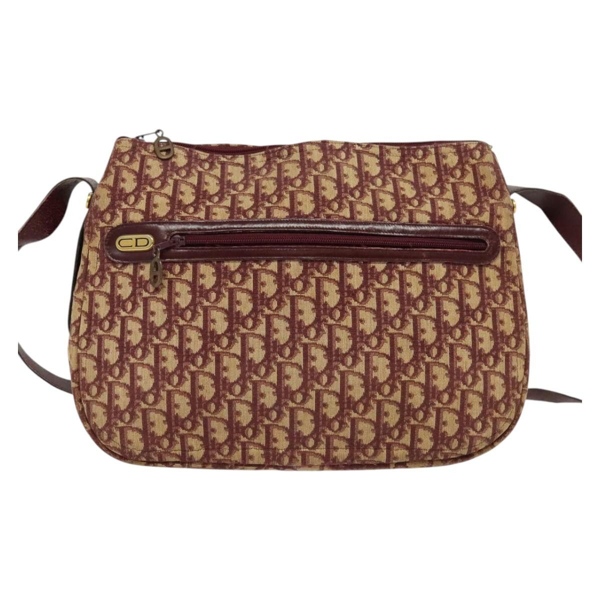Dior DIOR Trotter Canvas Shoulder Bag Red Gold Size ONE SIZE - 2 Thumbnail