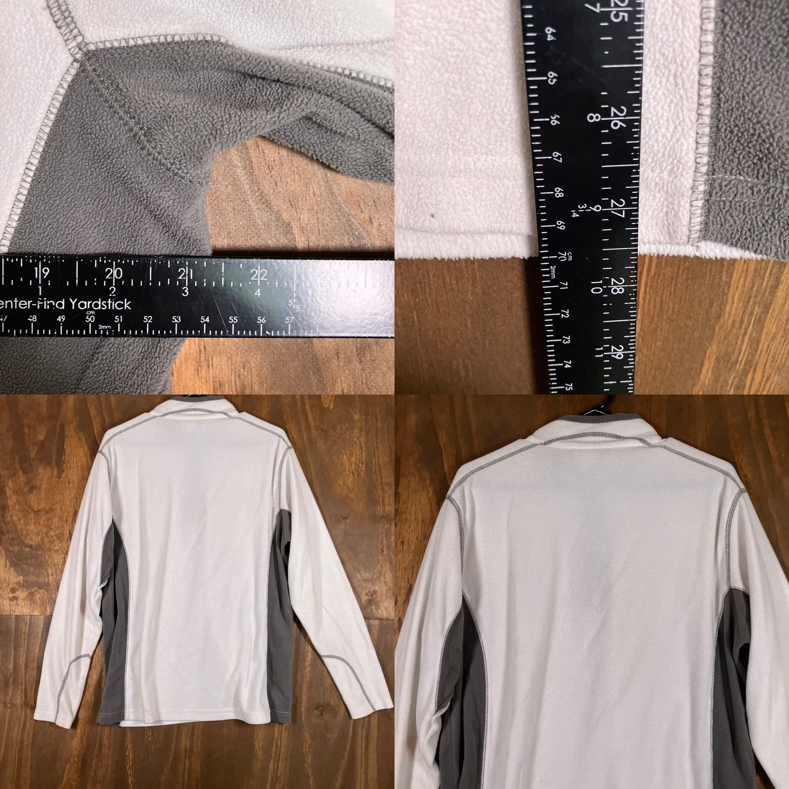 Vintage Columbia Sweater White Gray 1/4 Zip Long Sleeve Fleece Pullover M Medium Men’s Casual Outdoor Winter Fall Size US M / EU 48-50 / 2 - 8 Thumbnail