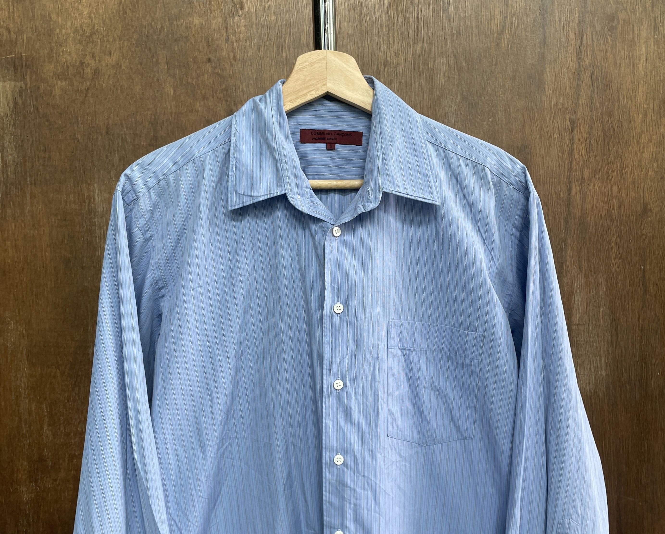 Comme des Garcons Homme Deux COMME des GARCONS HOMME DEUX 90's Stripped Shirt Size US S / EU 44-46 / 1 - 2 Thumbnail