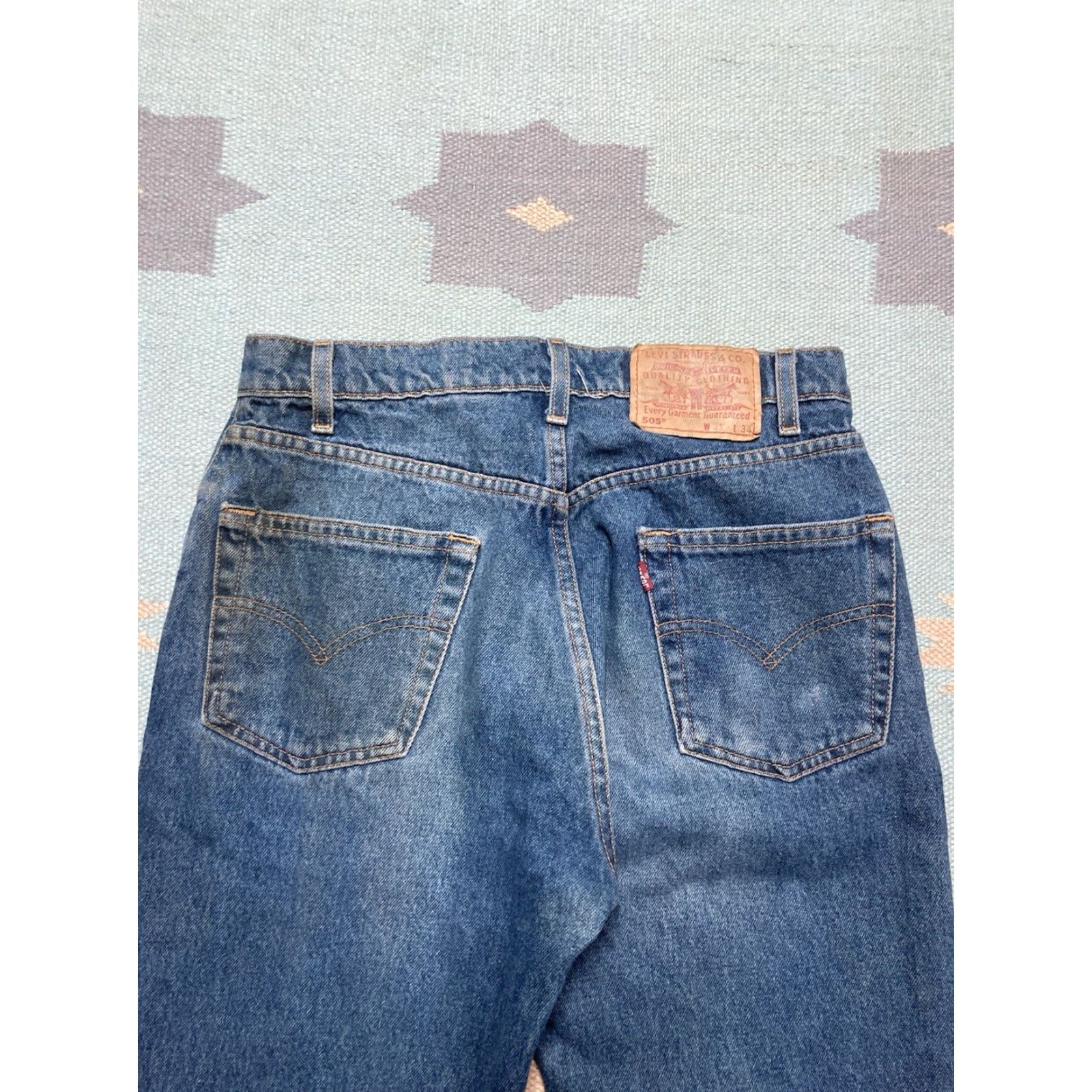 Levi's VINTAGE Levi’s 505 Jeans Straight Regular Men 30x33 Medium Wash Denim Skater Pants Blue Jeans Size US 30 / EU 46 - 2 Thumbnail