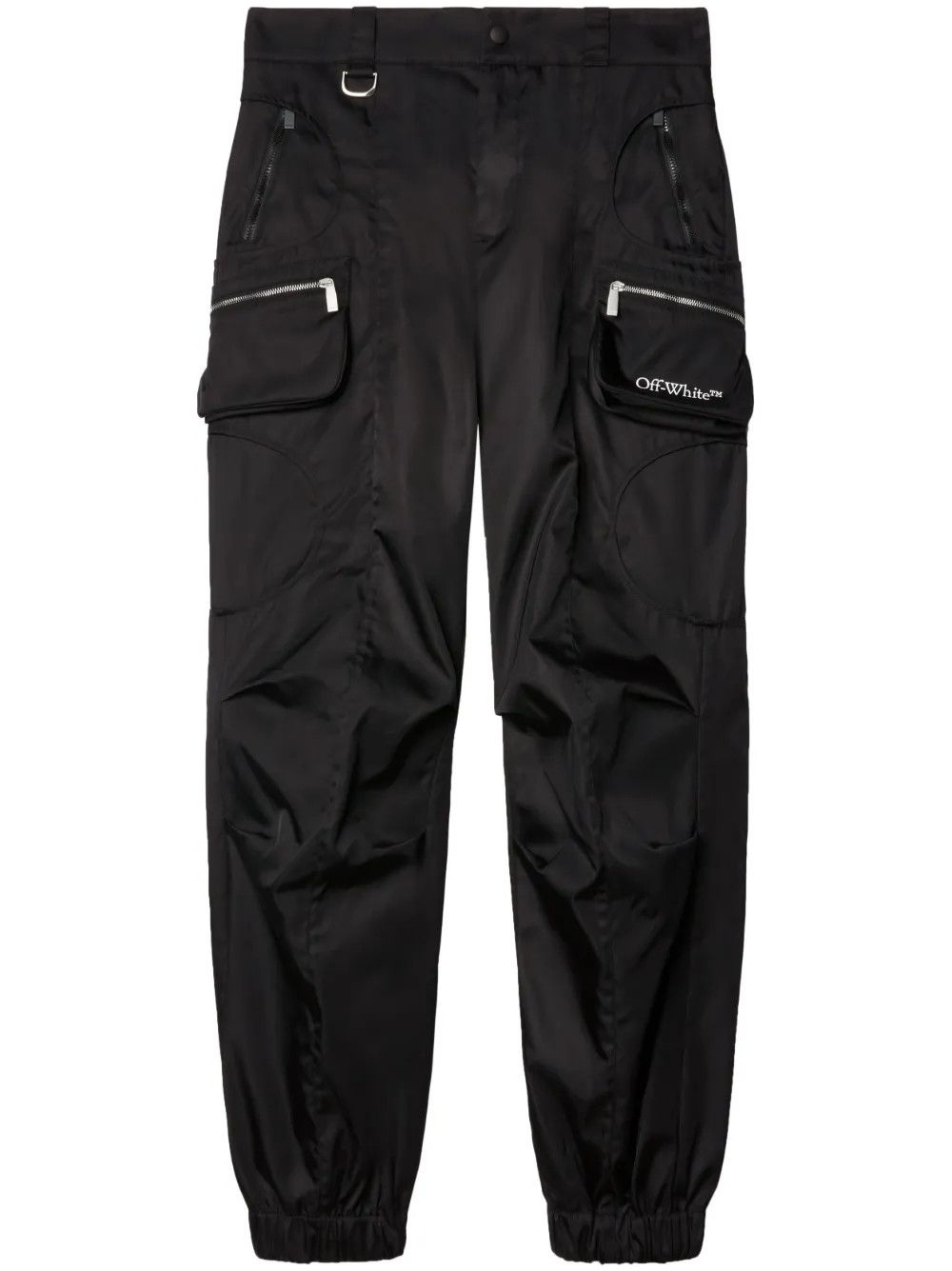 Off-White o1mle0425 Book Nyl Round Cargo Pant in Black Size 25" / US 0 / IT 36 - 2 Thumbnail
