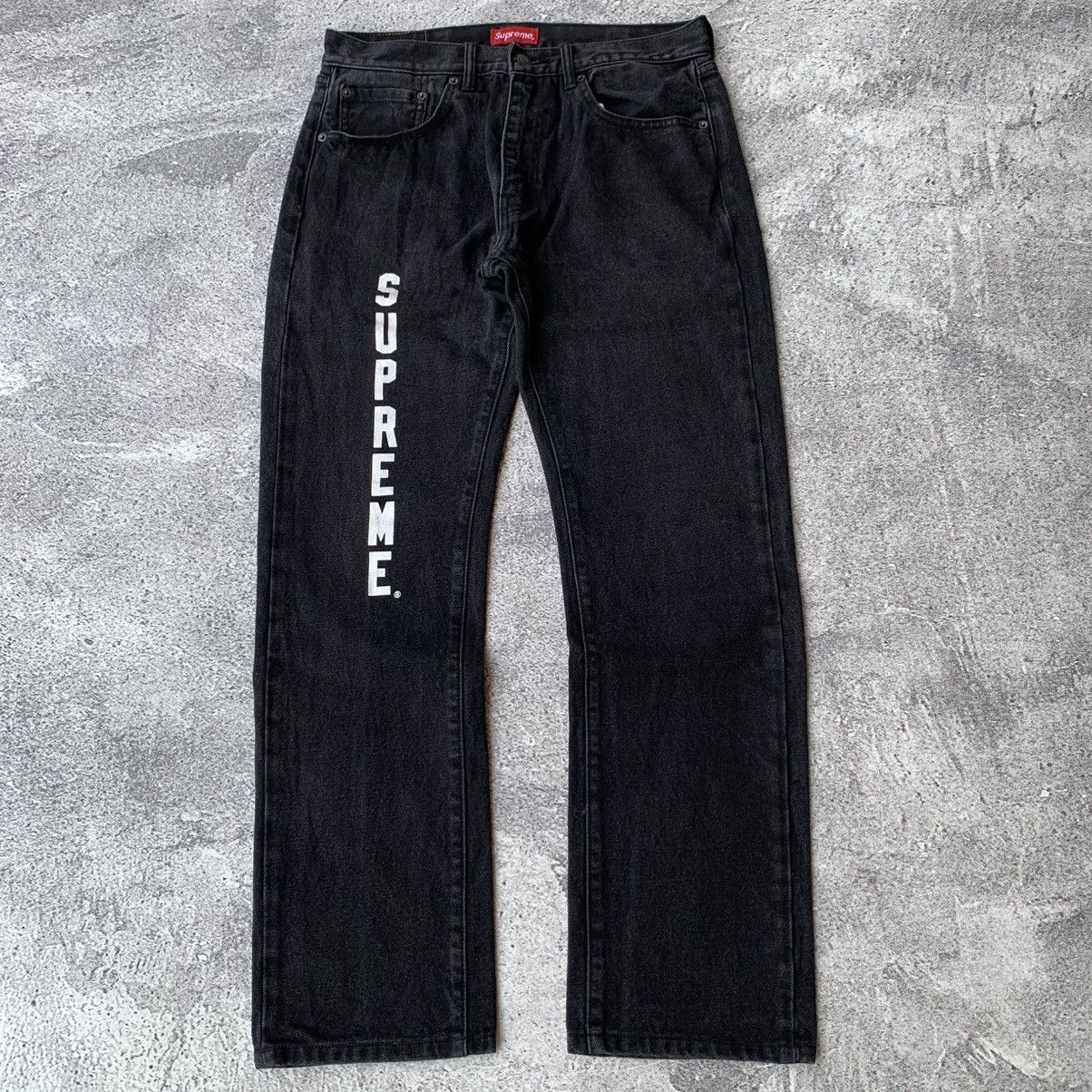 Levi's × Supreme Supreme x Levi’s Black Wash Denim Jeans Size US 31 - 1 Thumbnail