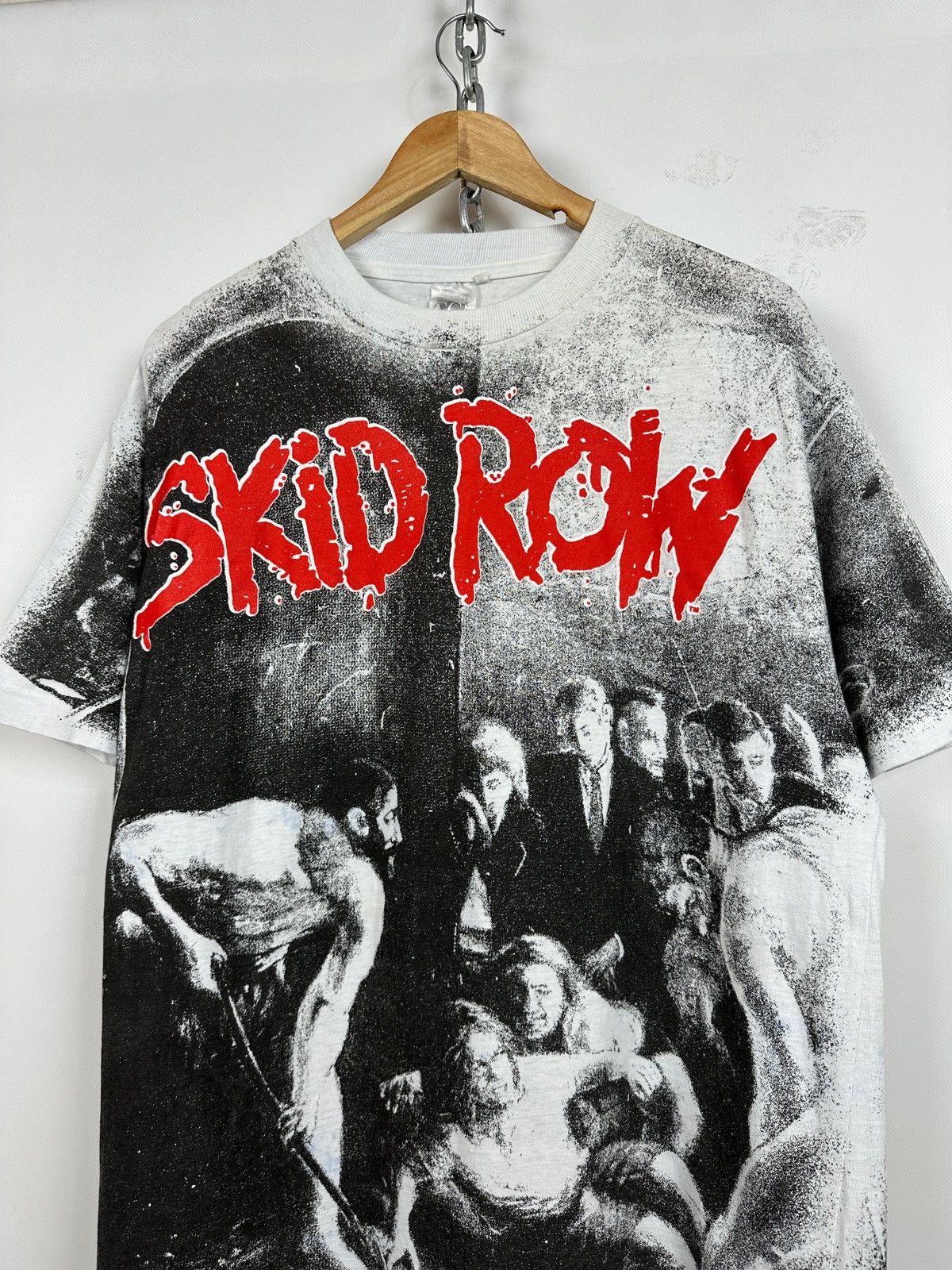 Band Tees 90s Vintage Skid Row Slave To The Grind Band T-Shirt Size US XL / EU 56 / 4 - 4 Thumbnail
