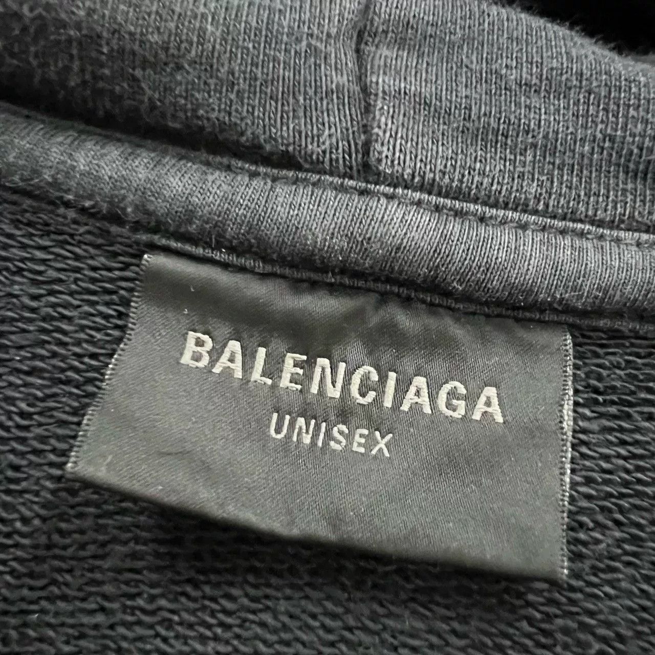 Balenciaga Balenciaga Black Back Graffiti Logo Hoodie Size US XL / EU 56 / 4 - 4 Thumbnail