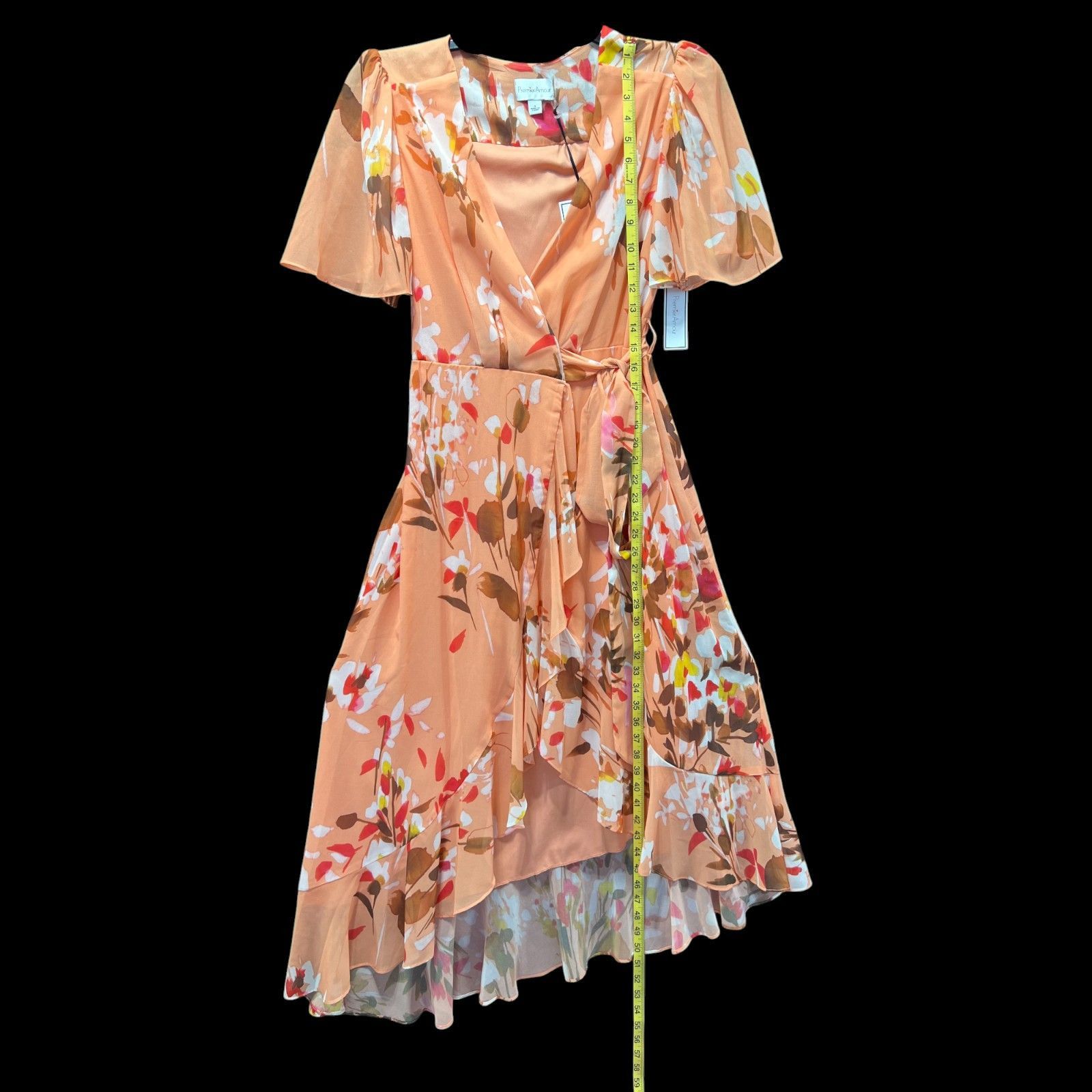 Other Premier Amour - Women's Short Sleeve Floral Midi Fit + Flare Size XS / US 0-2 / IT 36-38 - 7 Thumbnail
