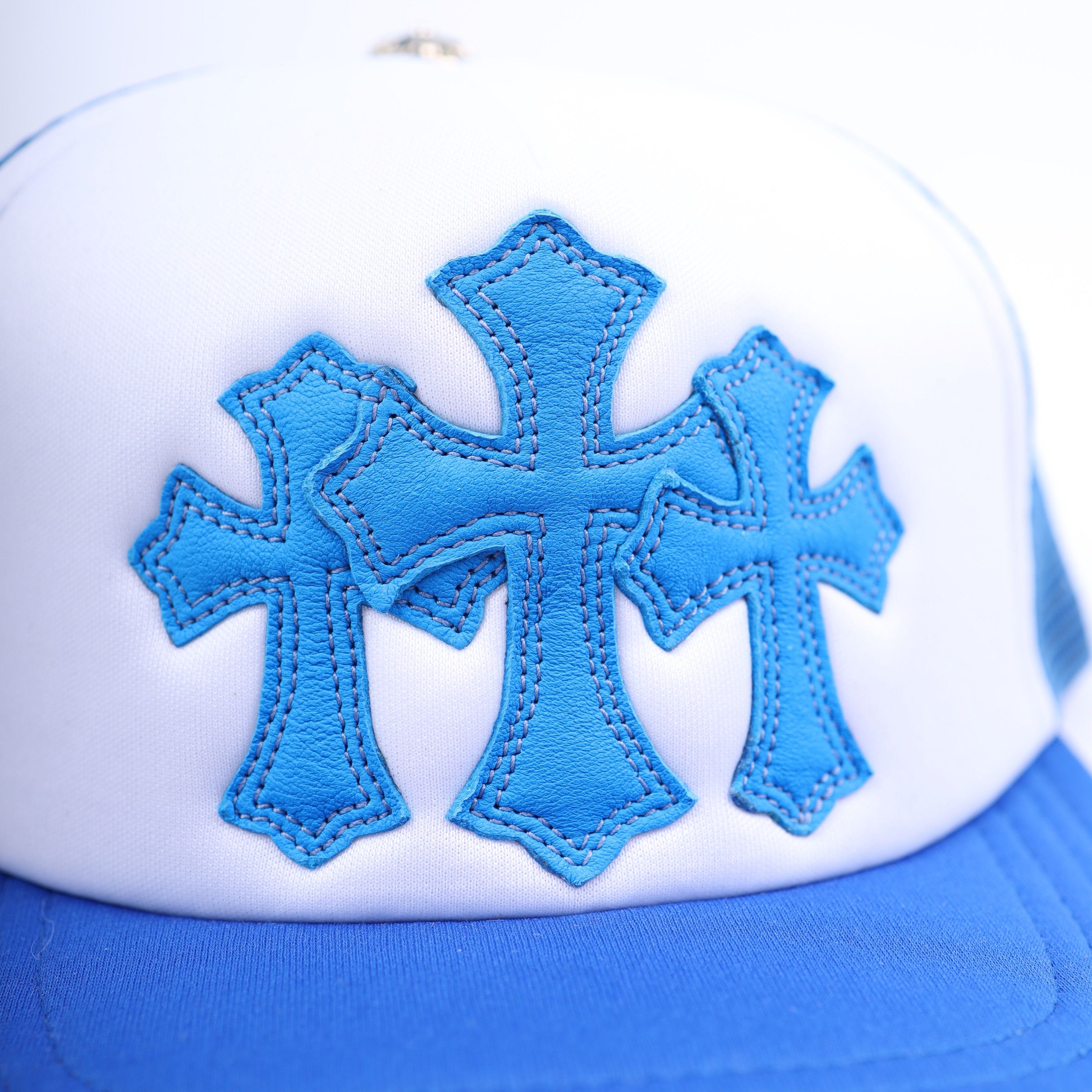 Chrome Hearts Blue Cemetery Trucker Hat Size ONE SIZE - 2 Thumbnail