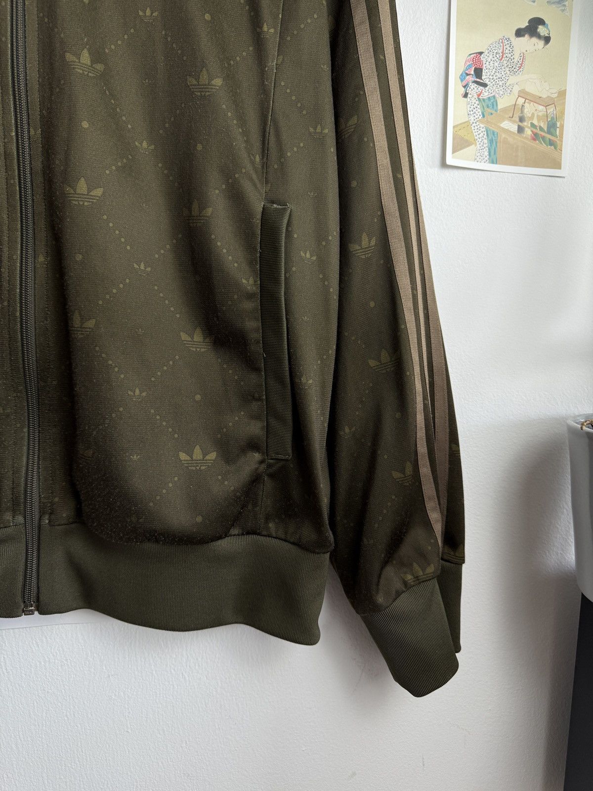 Adidas × Vintage Vintage y2k khaki Adidas firebird zip track jacket swaetshirt Size US L / EU 52-54 / 3 - 5 Thumbnail