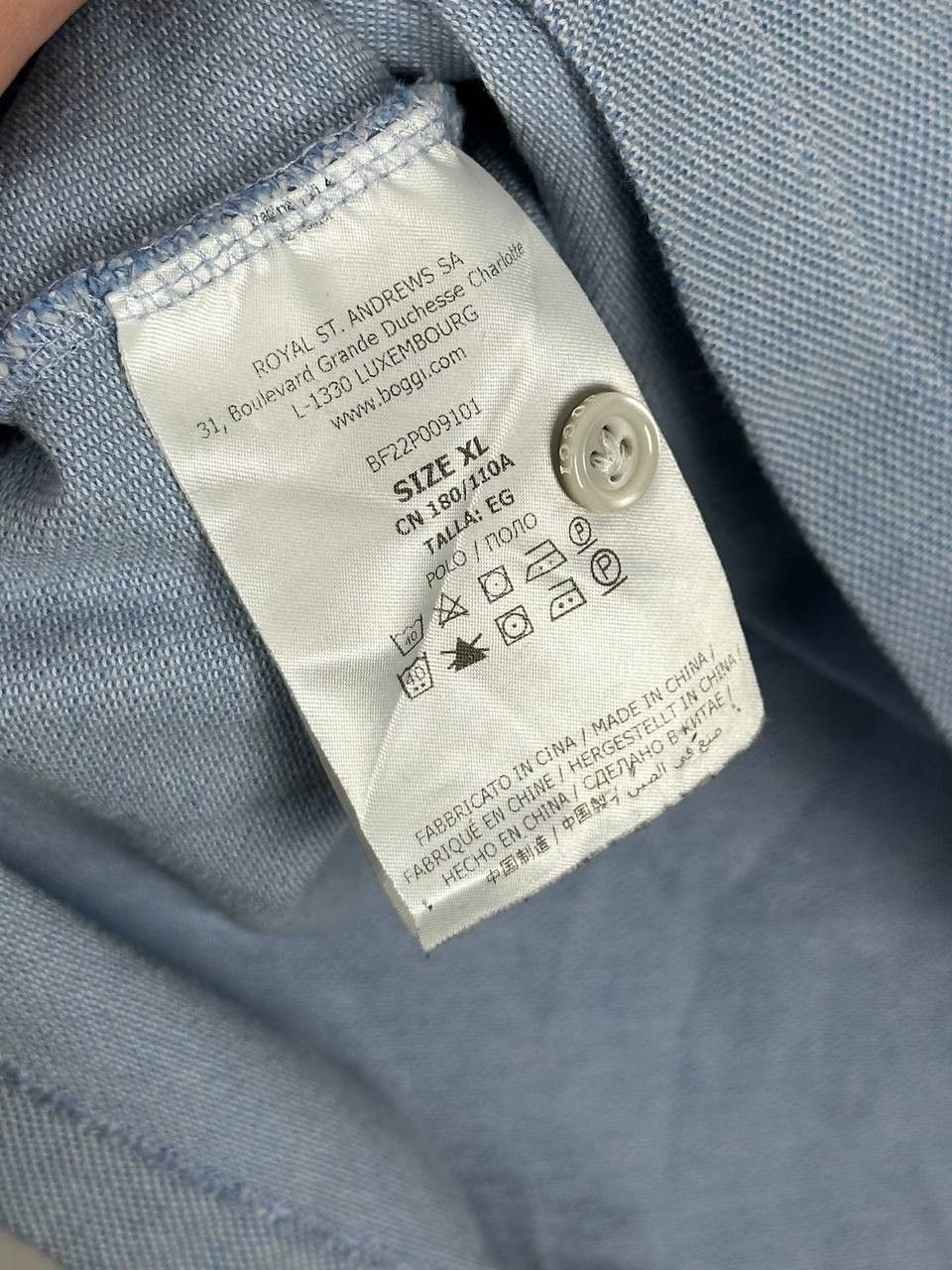 Boggi Boggi Milano Luxury Baby Blue Cotton Polo T Shirt Size US XL / EU 56 / 4 - 10 Thumbnail
