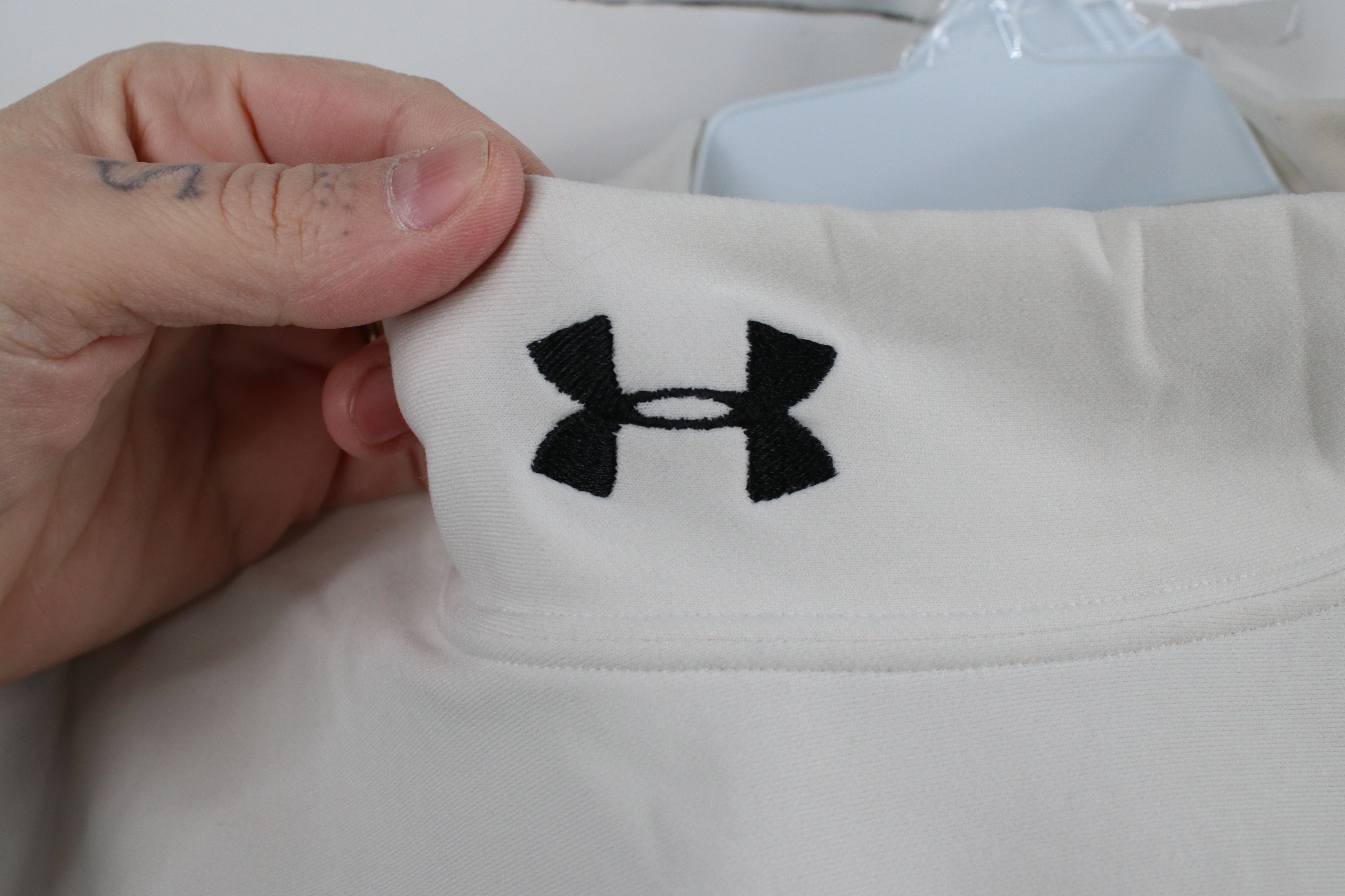 Under Armour × Vintage Under Armour Compression Mock Neck Long Sleeve T-Shirt White Size US XL / EU 56 / 4 - 4 Thumbnail