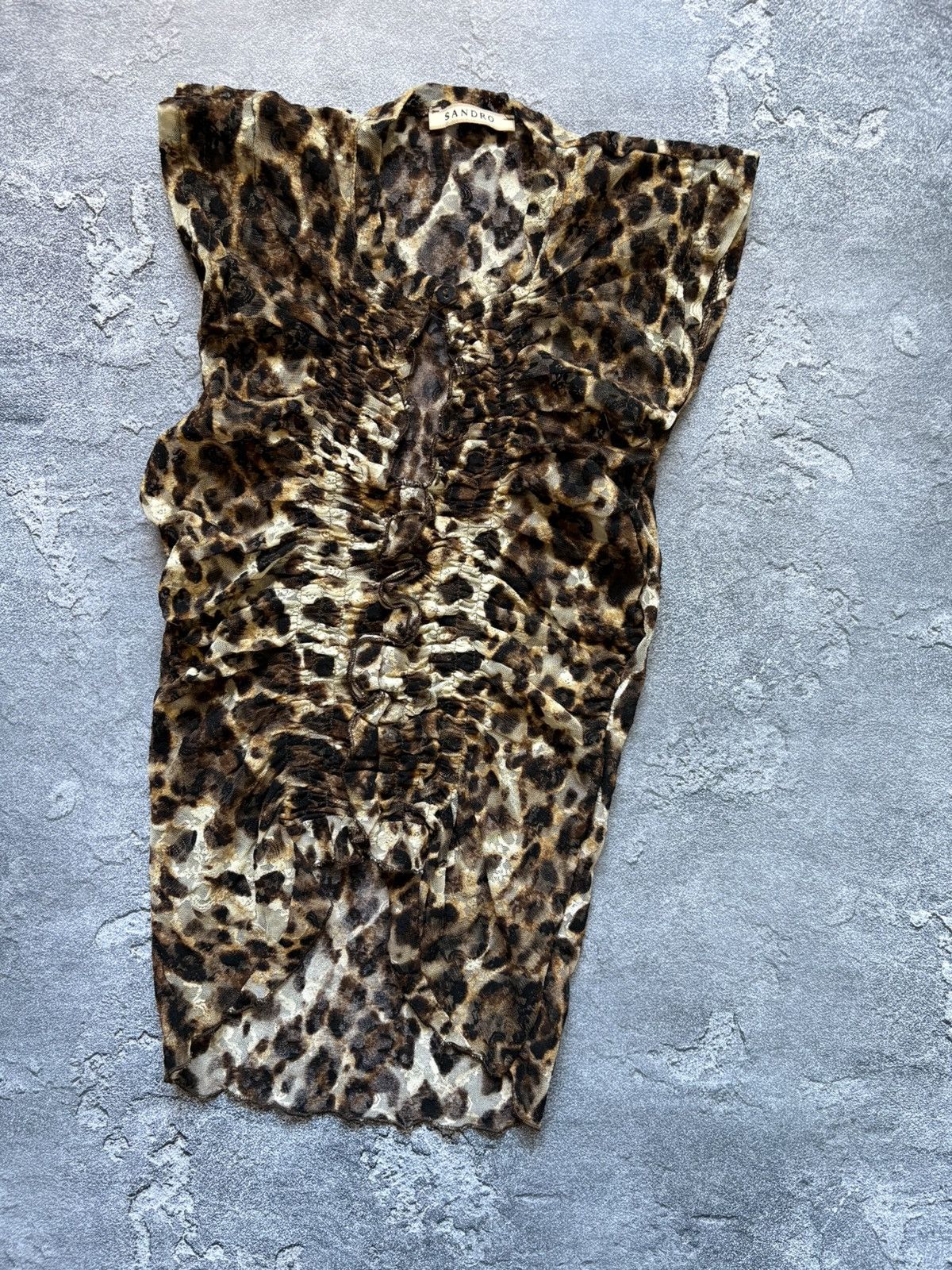 Roberto Cavalli Crazy Vintage Roberto Cavalli Style Sandro Leopard Mesh Top Size S / US 4 / IT 40 - 4 Thumbnail