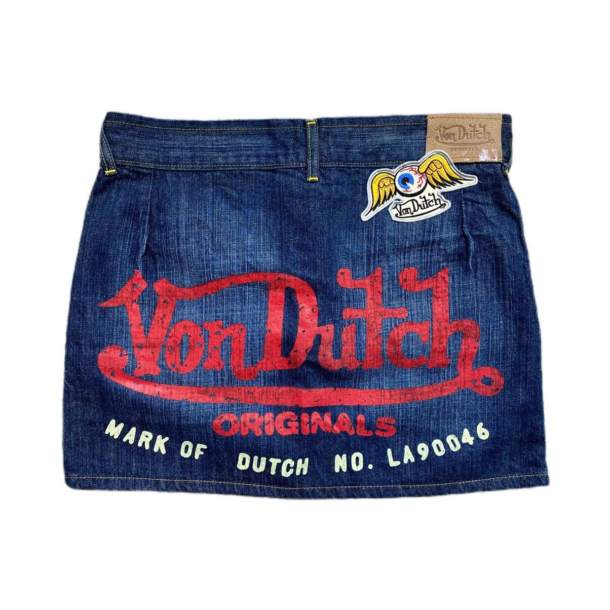 Japanese Brand × Vintage × Von Dutch VONDUTCH - Y2K MINI SKIRT Size 32" / US 10 / IT 46 - 1 Thumbnail