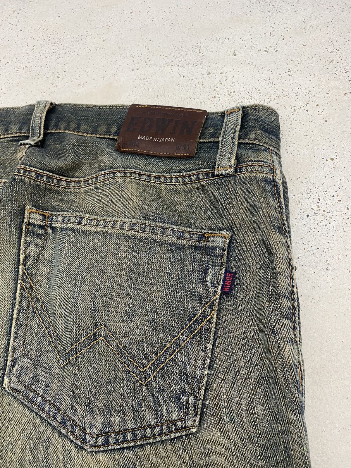 Edwin × Japanese Brand Edwin 404 Denim Baggy Loose Fit Washed Distressed Size US 32 / EU 48 - 16 Thumbnail