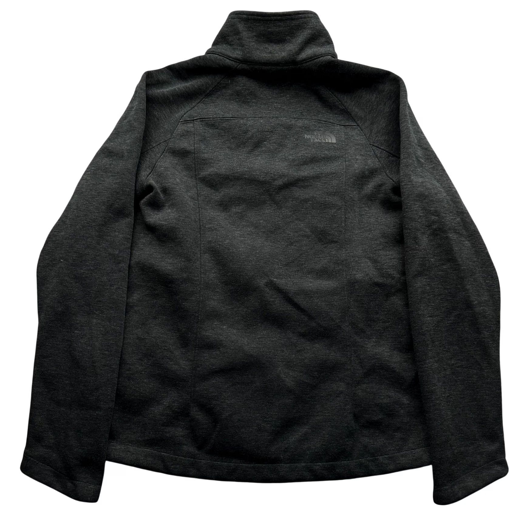 Vintage The North Face Jacket Women's Small Black Heathered Fleece Full Zip Knit Zippered Pockets Casual Outdoor #F17 Size S / US 4 / IT 40 - 2 Thumbnail